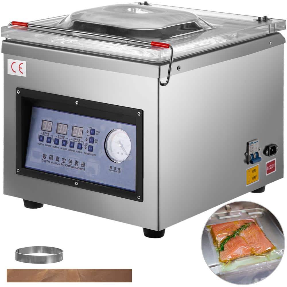 VEVOR Stainless Steel Chamber Vacuum Sealer Kitchen Food Vacuum Sealer Digital Packaging Machine Sealer for Food Saver