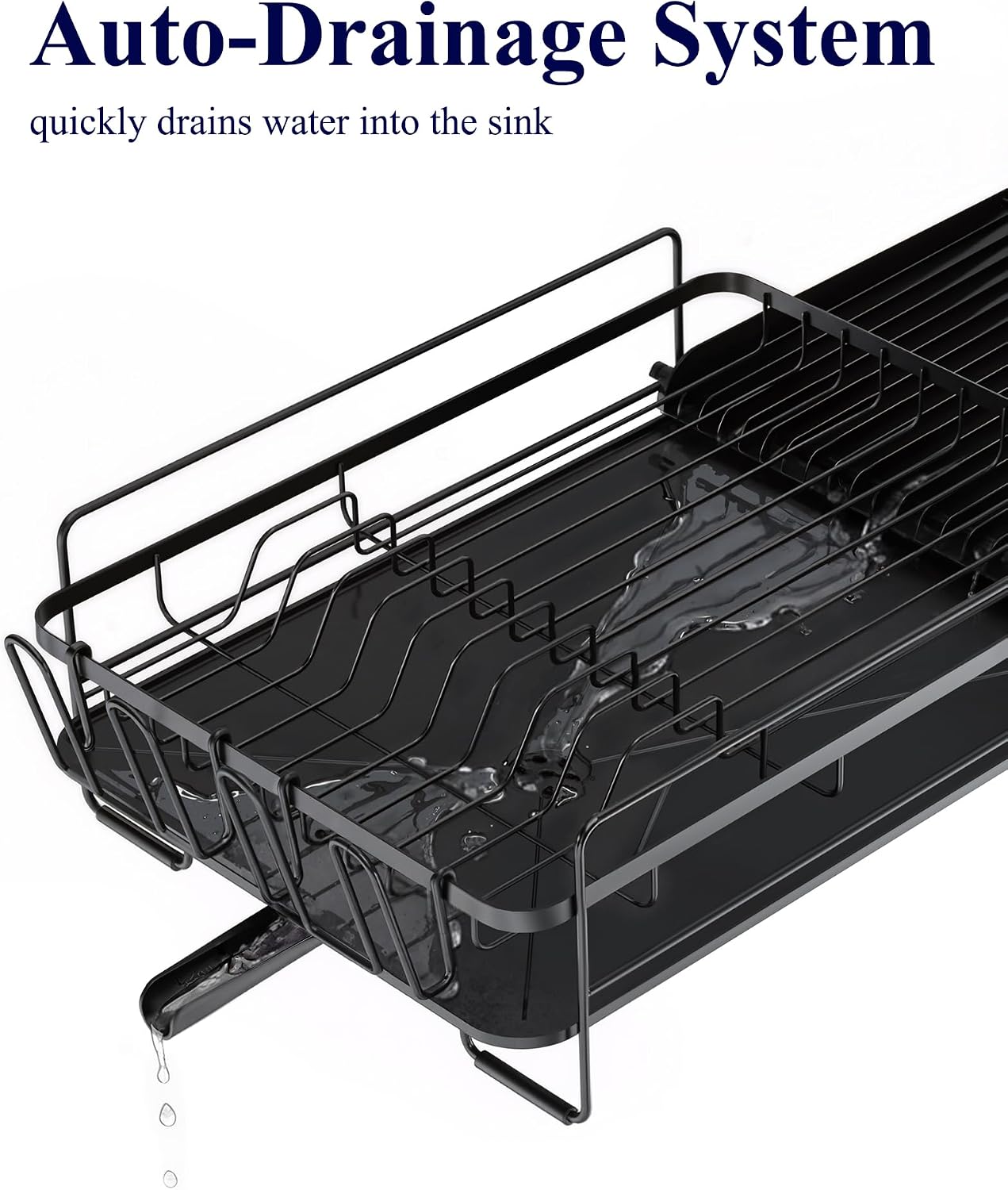 Kitsure Extendable Dish Drying Rack, 19.2