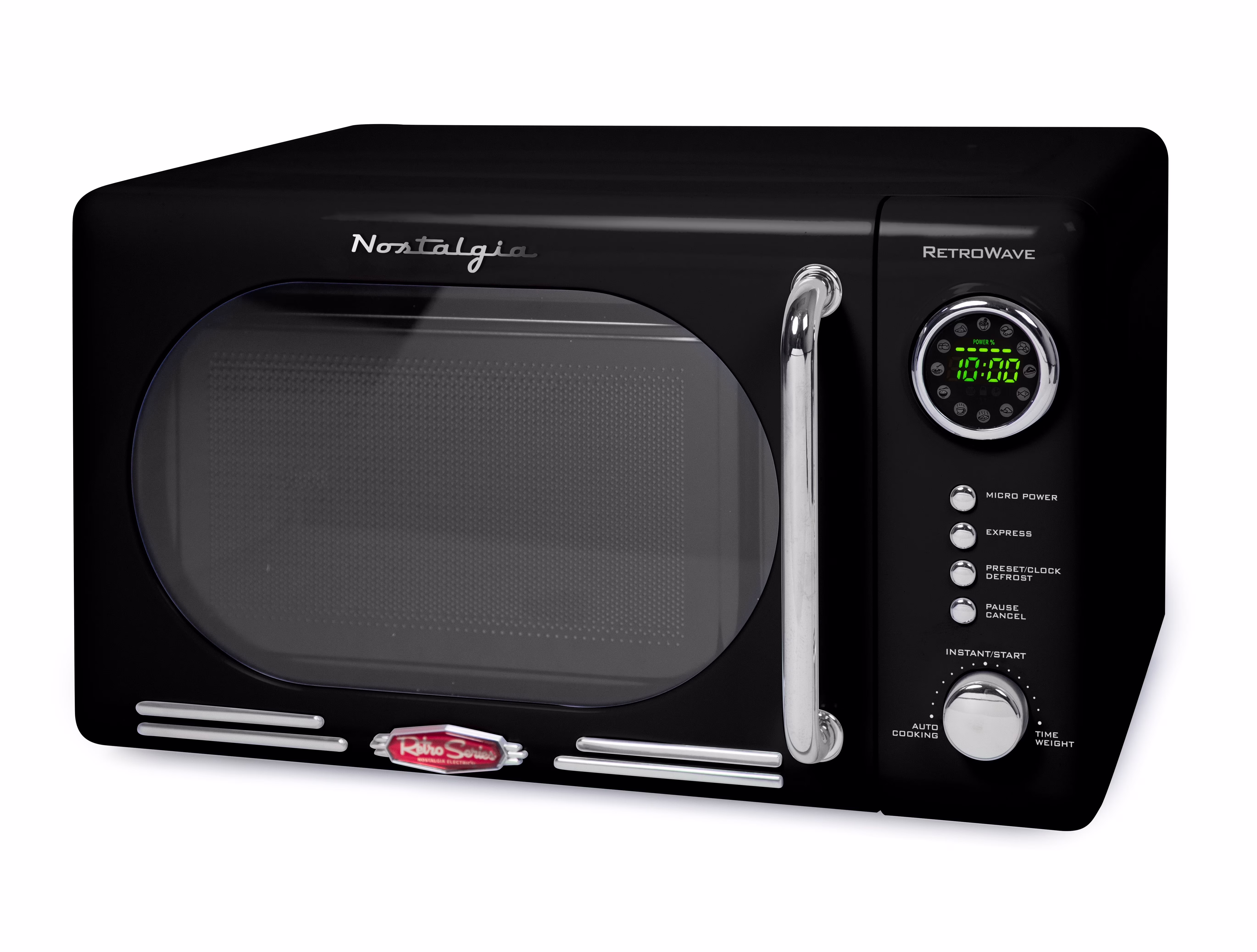 Retro Compact Countertop Microwave Oven 0.7 Cu. Ft. 700-Watts with LED Digital Display Child Lock Easy Clean Interior Orange(Orange) - Image 3