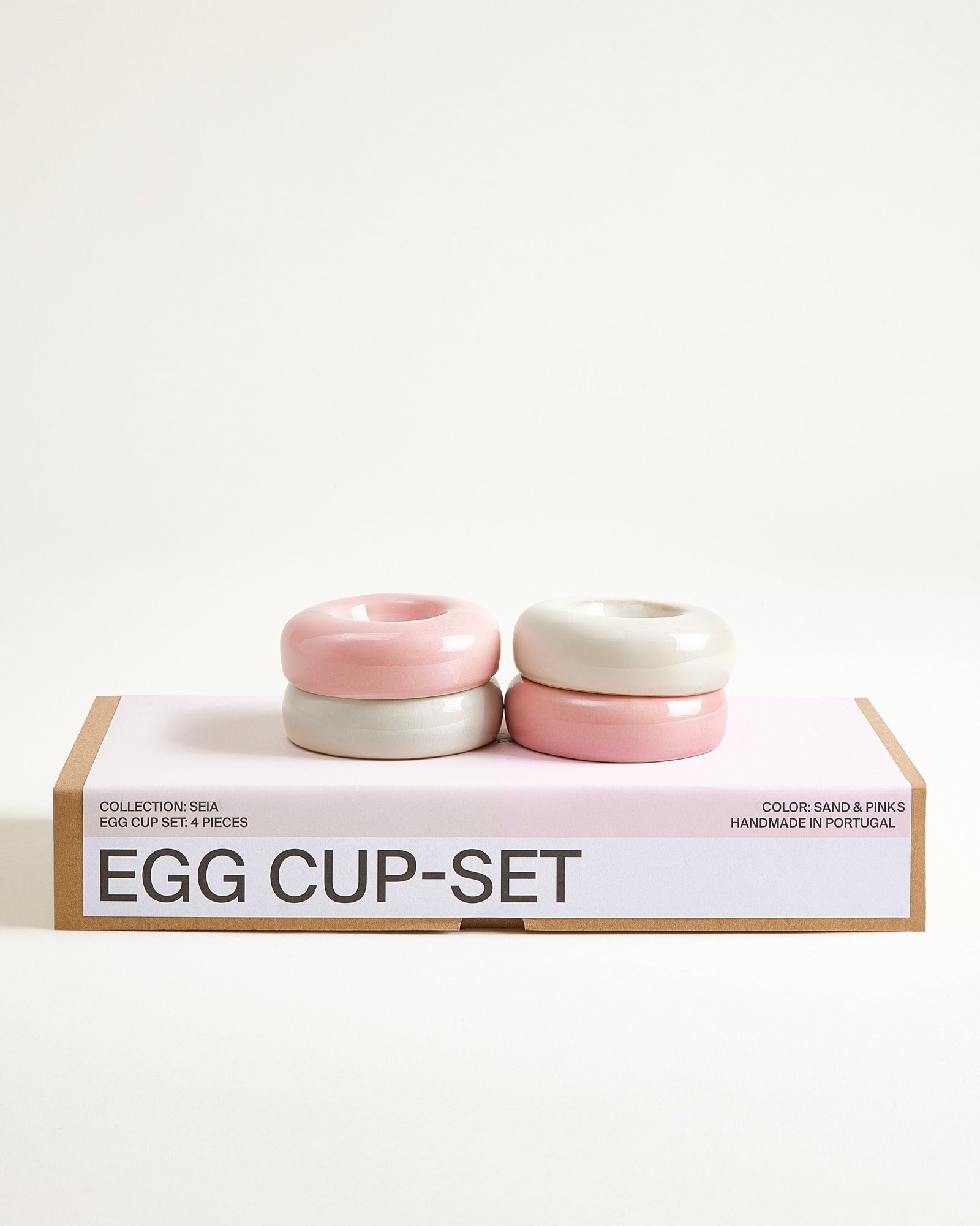 SEIA - EGG CUP PINK SAND, SET OF 4