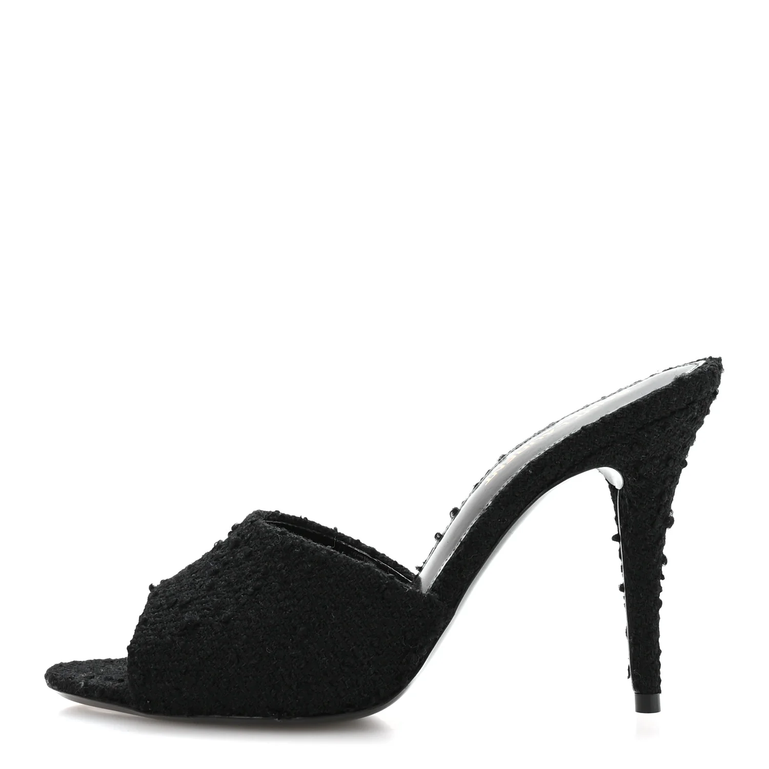 Boucle Tweed La 16 95 Mule Sandals 37 Black