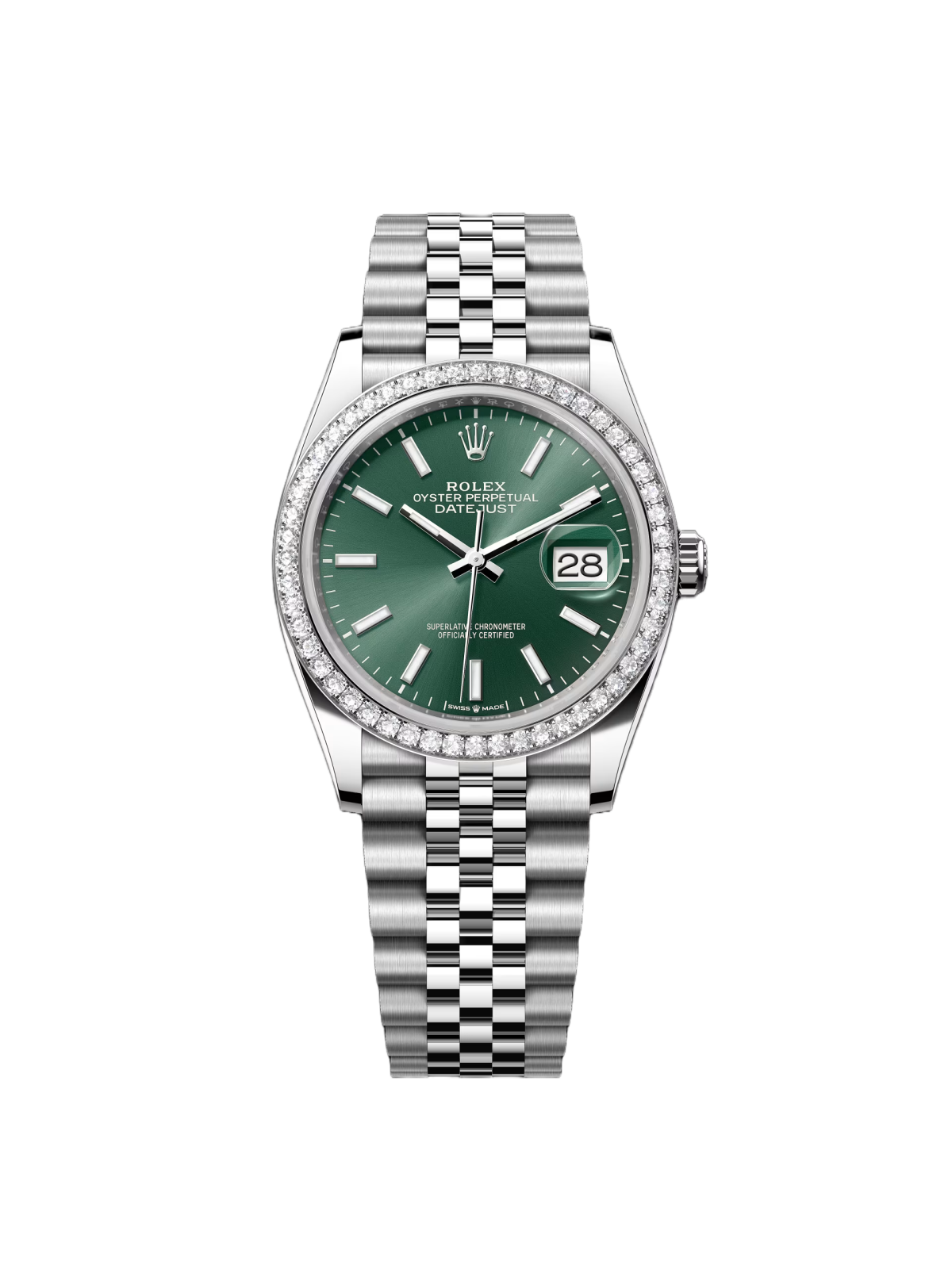 【Super Clone】RLX  Datejust 36mm 126284 Green Dial Jubilee Bracelet