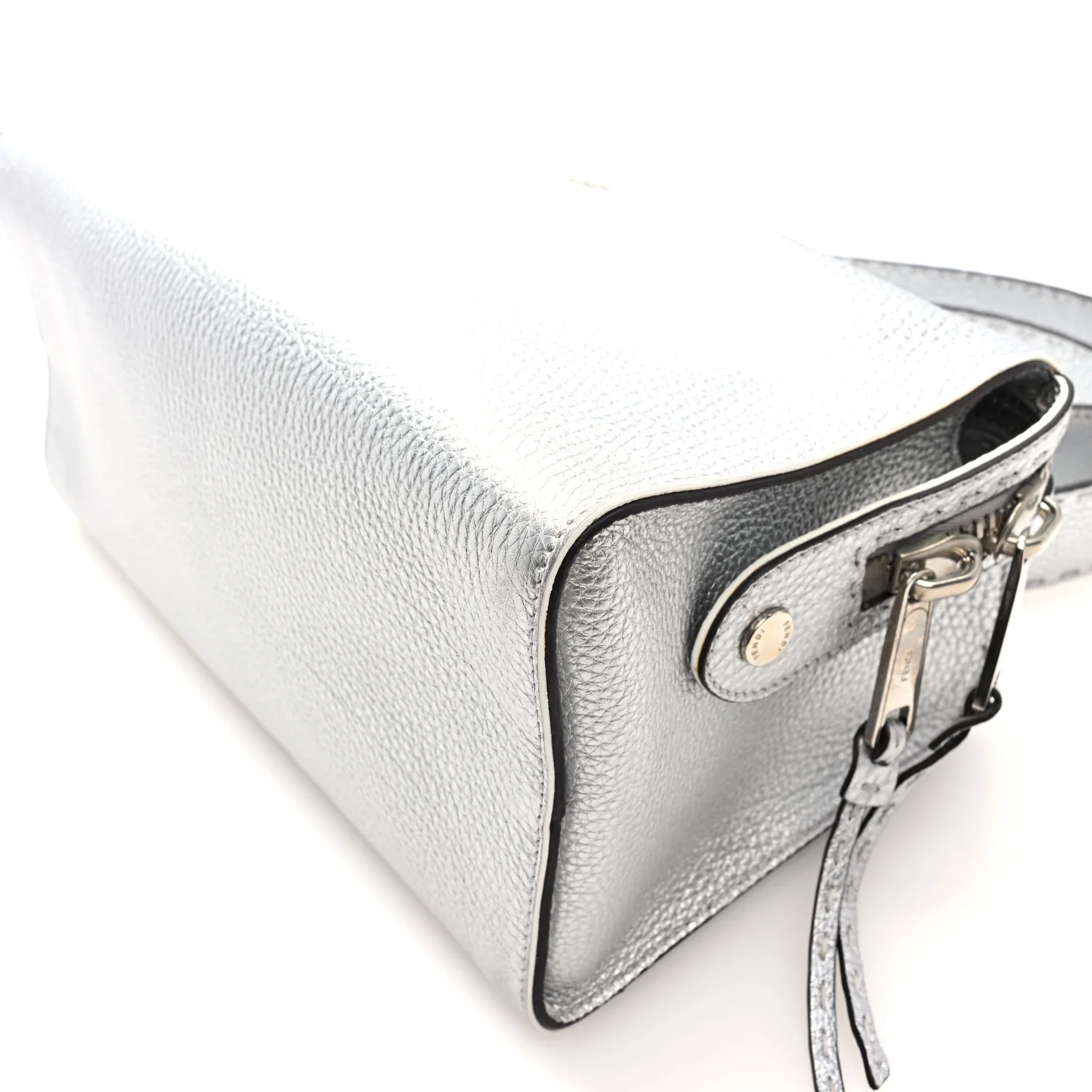 Cuoio Romano Lux Selleria Lei Boston Tote Argento