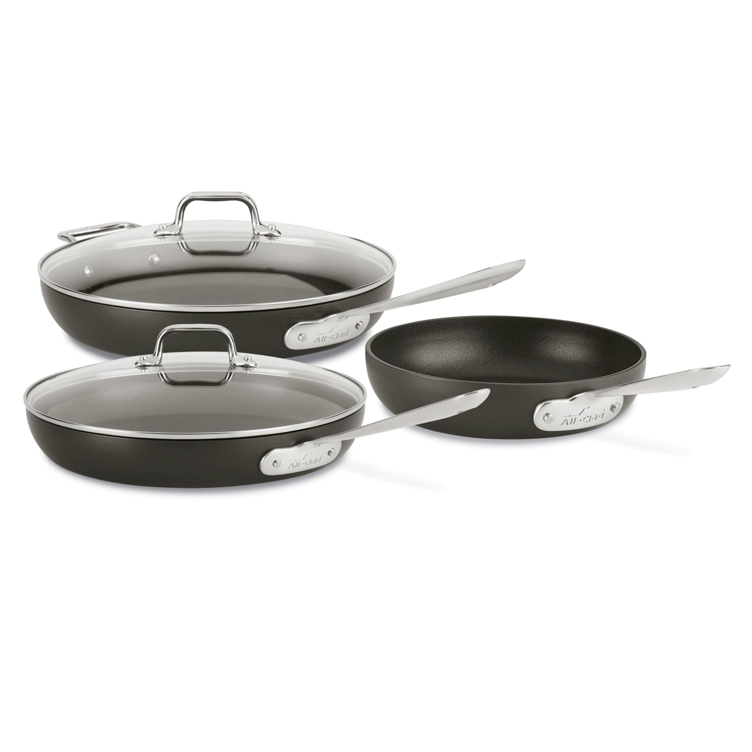All-Clad HA1 Nonstick Hard Anodized Cookware Set 5 Piece Black