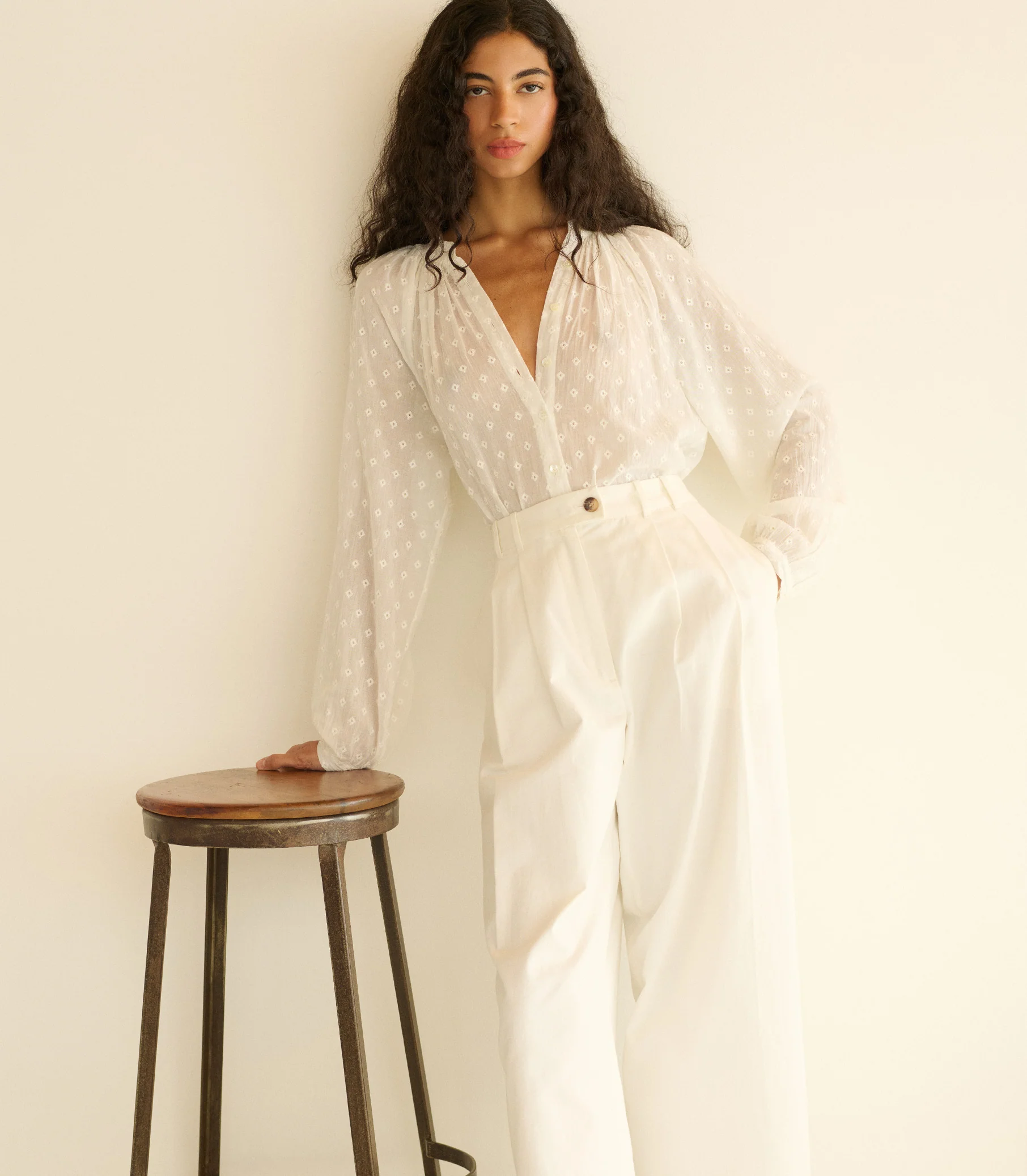 JULIENNE TOP -- SALT MARSEILLE EMBROIDERY