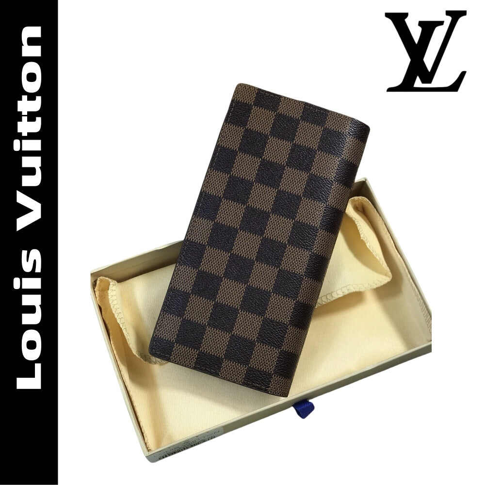 【ルイヴィトン】長財布 ダミエ ポルトフォイユ・ブラザ
