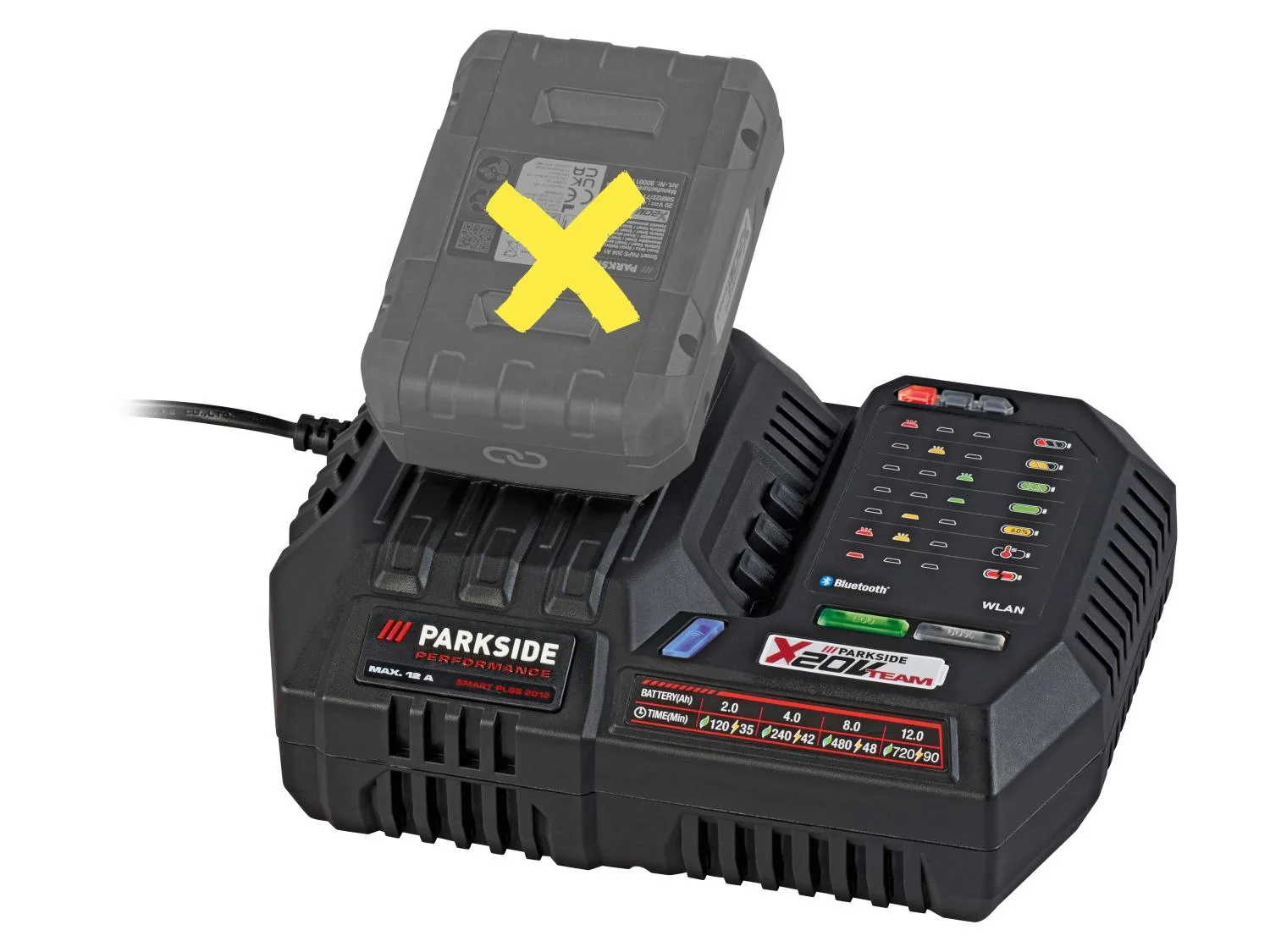 PARKSIDE PERFORMANCE Chargeur de batterie Smart PLGS 2012 A1, 20 V