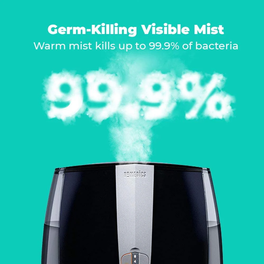 Homedics Total Comfort Plus Ultrasonic Humidifier, 5 3L Water Tank with Warm and Cool Mist with Auto Shutoff, 547 sq / ft Coverage Area Image 4