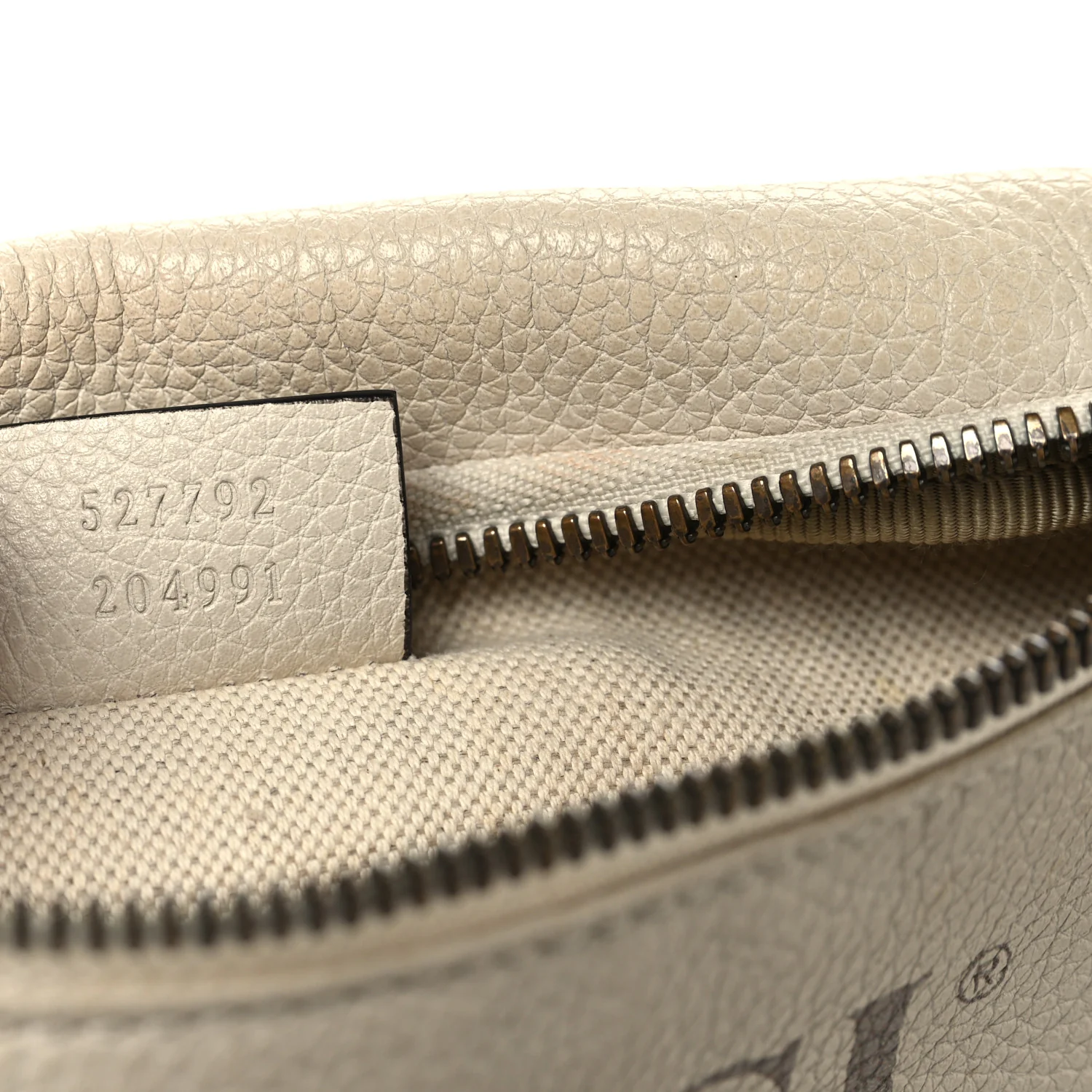 Grained Calfskin Small Logo Belt Bag White
