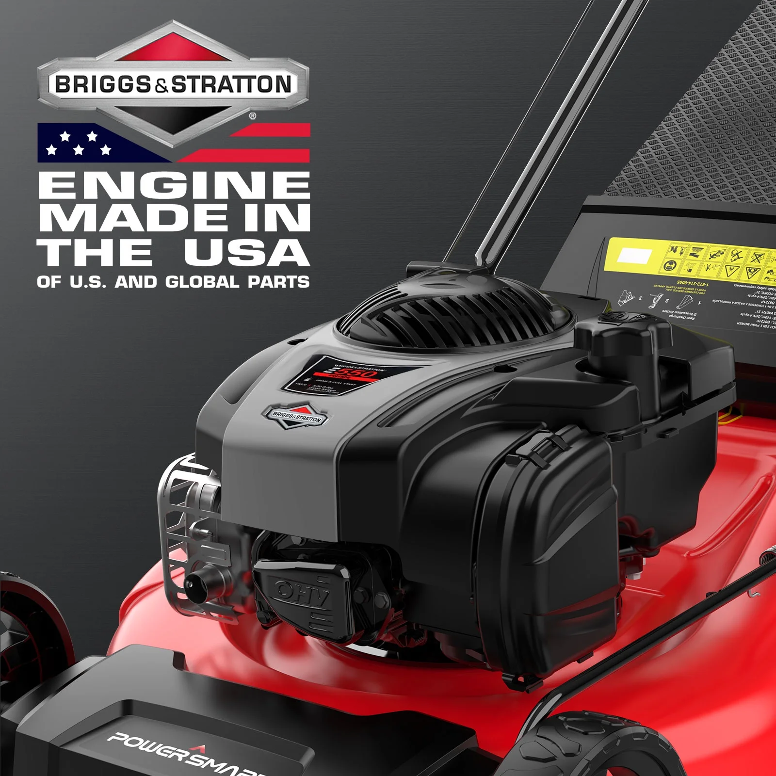 21-inch 140cc 4-Cycle BS Engine Gas Powered Push Walk-Behind Mower, 2-in-1 Bag - Image 4