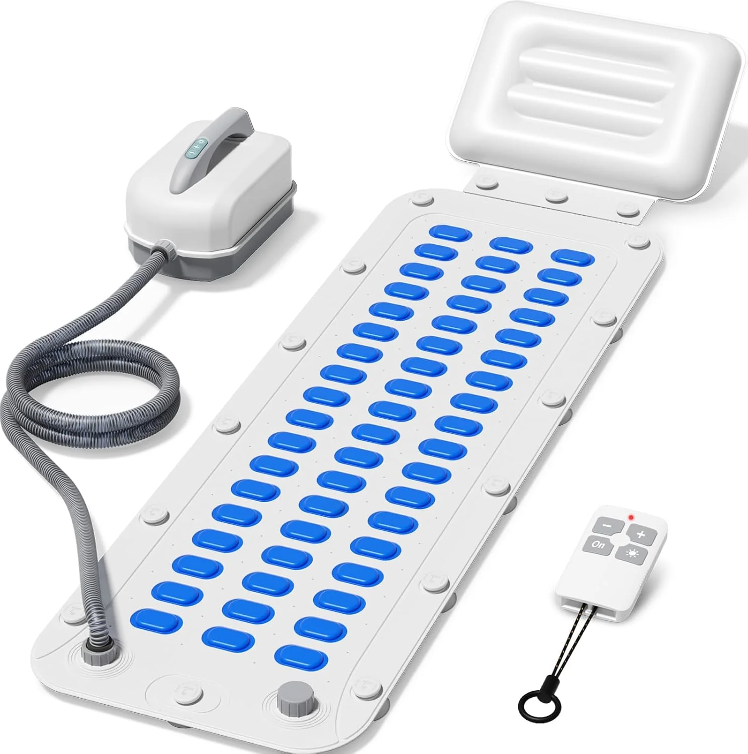 Tapis de bain moussant portable pour spa, tapis de spa imperméable pour tout le corps avec ventouses antidérapantes