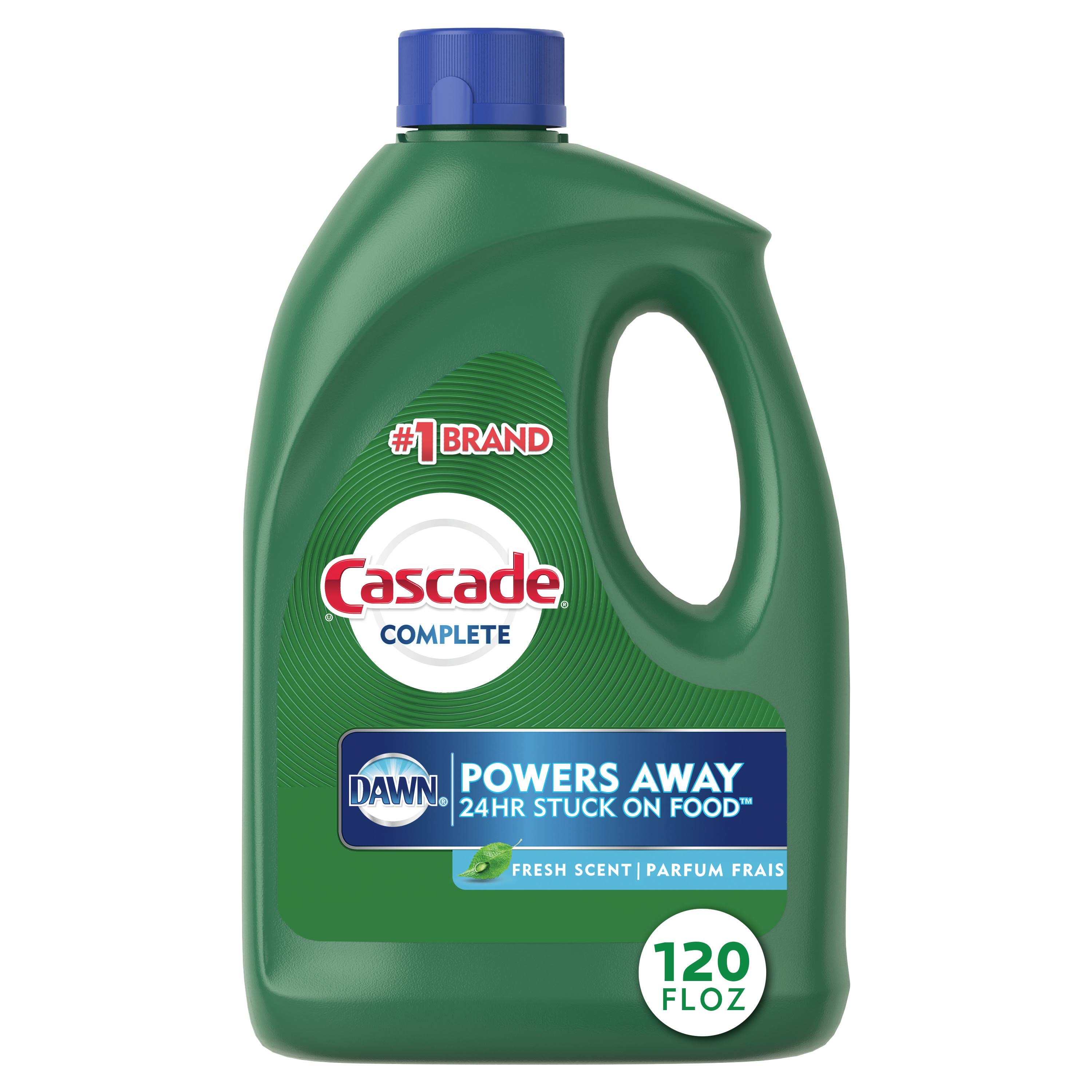 Cascade Complete Gel Dishwasher Detergent | Fresh Scent | 120 fl oz