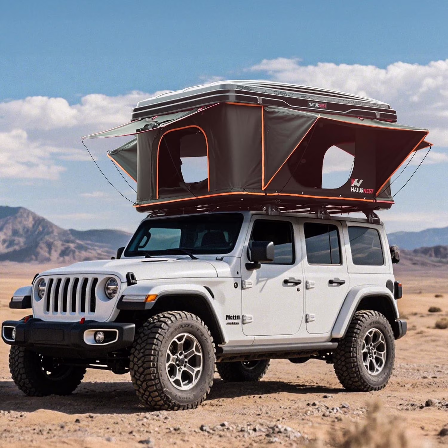 Rooftop Tent Hard Shell,Roof Top Tent Hardshell Rooftop Tents for Van Jeep Suv Truck Car Tents for Camping Suv Tent for Car (Green)