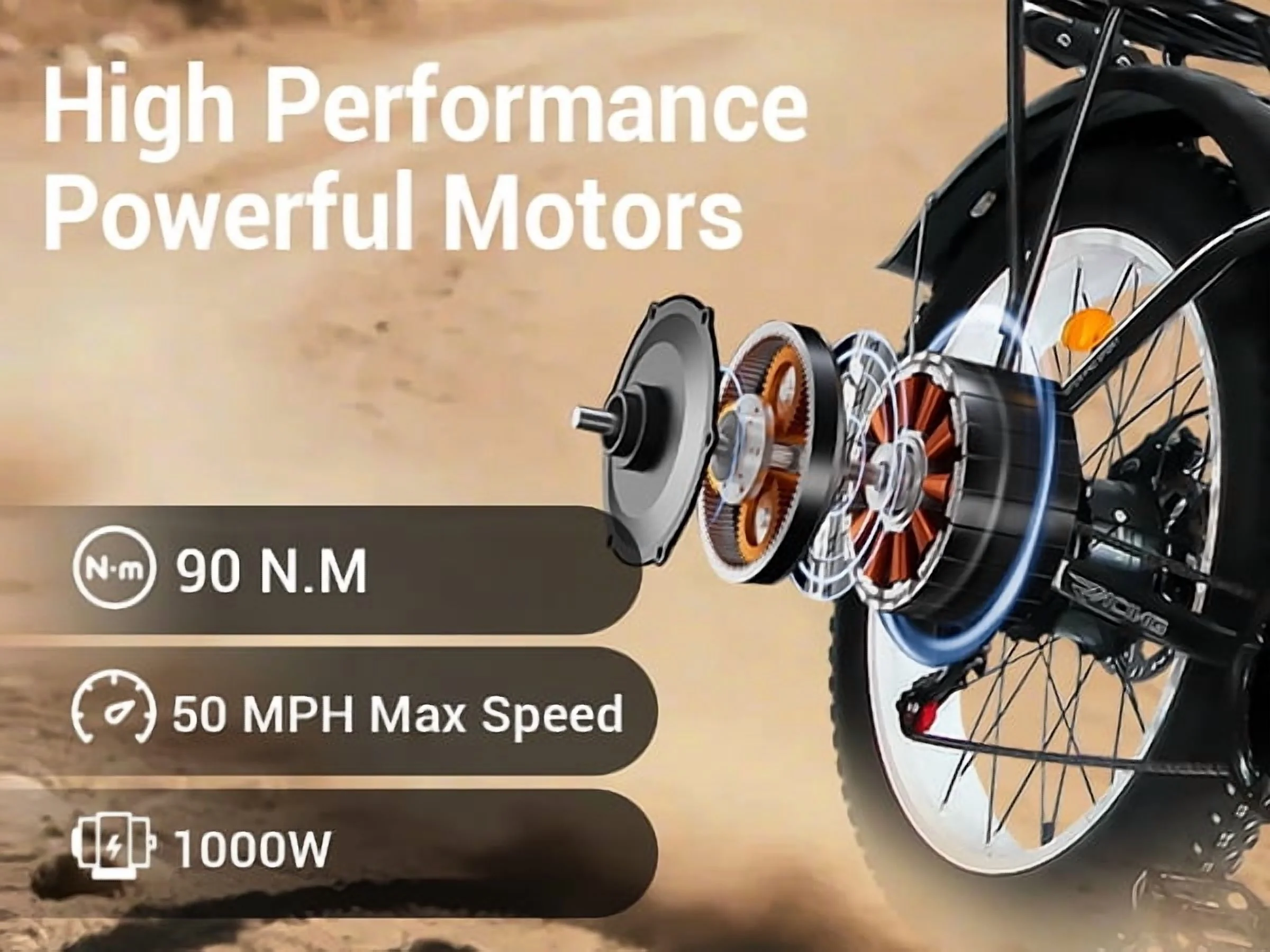 5000w Peak Dual Motor Electric Bike, 26" Fat Tire 21 Speed 45 MPH Commuter Mtb, 60V 25AH Front Suspension Ebike(Black-Green) - Image 2