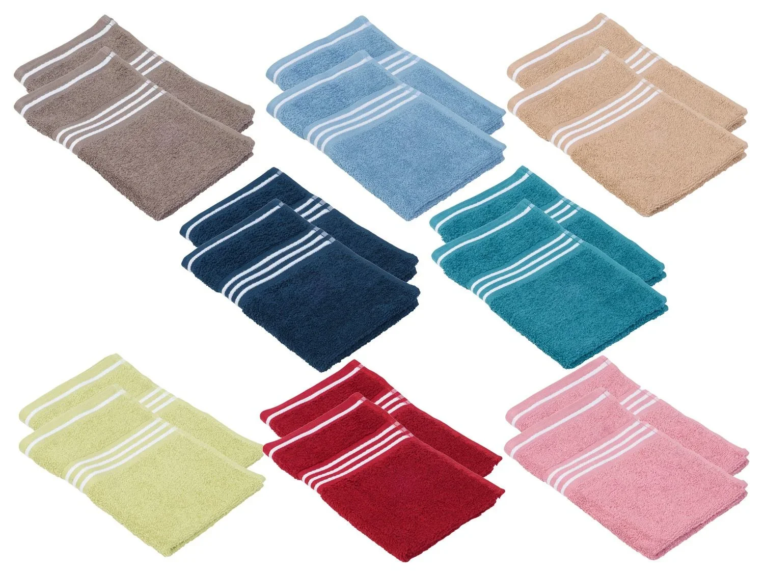 Gzze Petites serviettes Rio, par lot de 2, 30 x 50 cm chacune