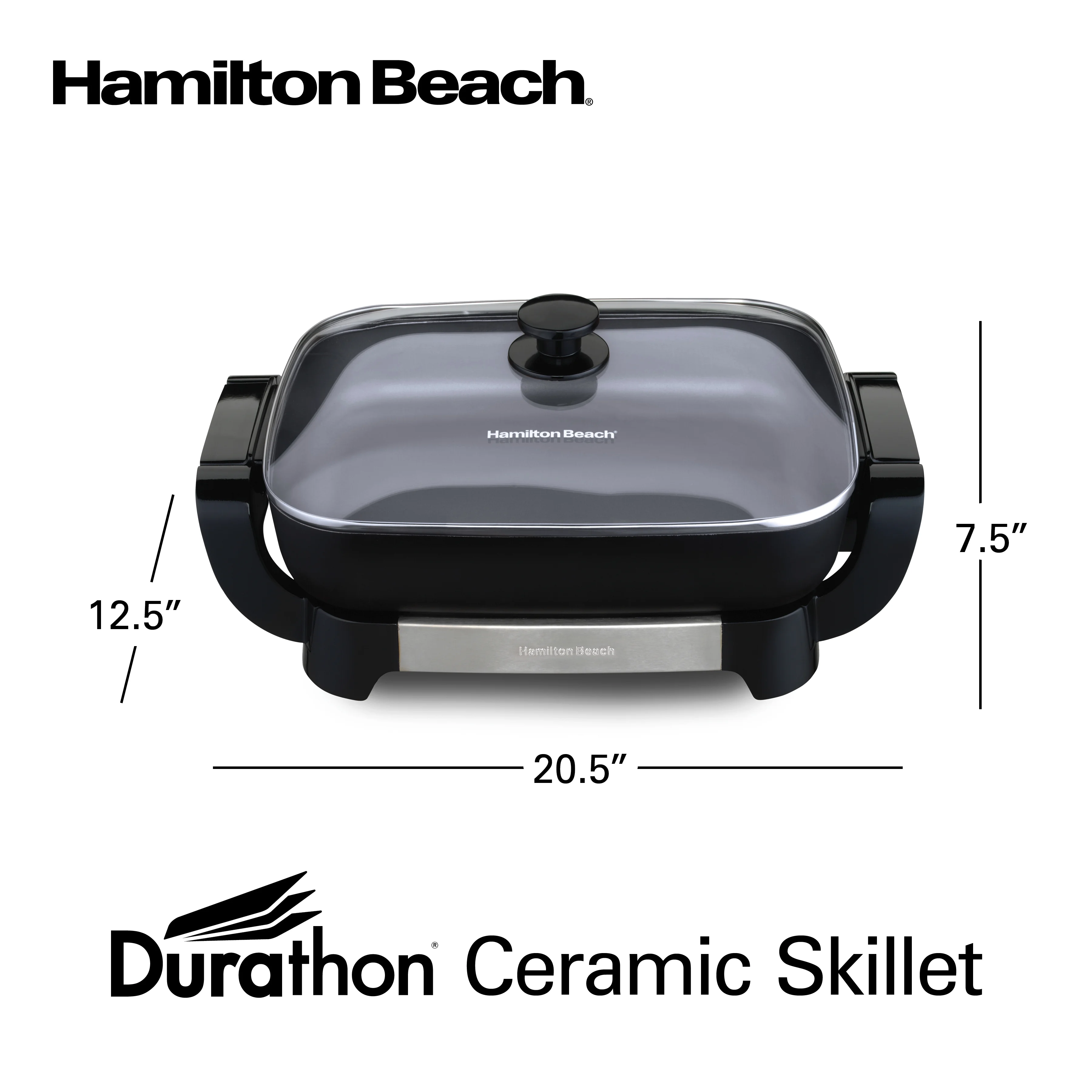 Hamilton Beach Electric Skillet with Lid, 12