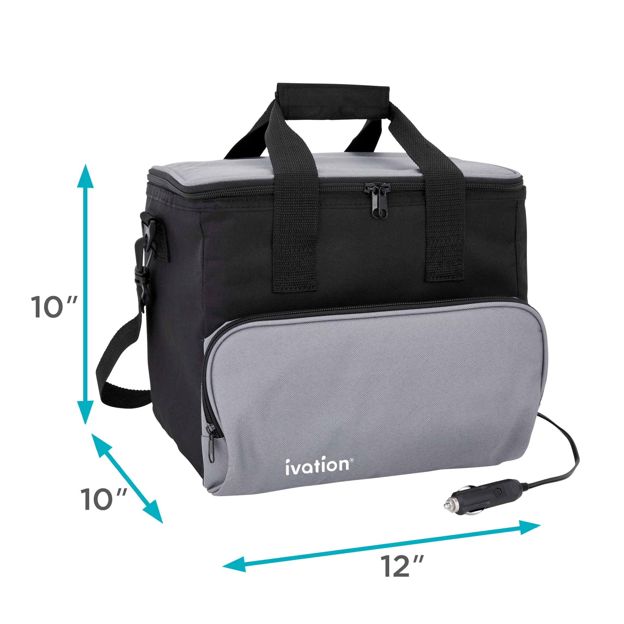 Portable Electric Cooler Bag | 15L Soft Sided Thermoelectric Travel Cooler with Shoulder Strap, Storage Pocket DC 12V Plug in for Car, Truck RV Camping - Image 5