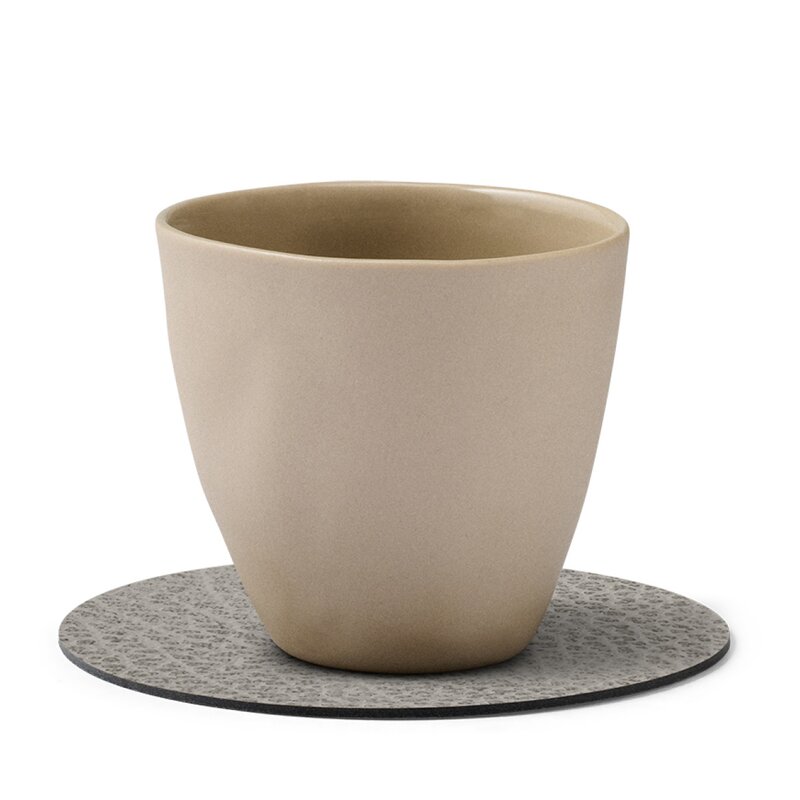 Circle Hippo glassbrikke 10 cm antrasitt grå