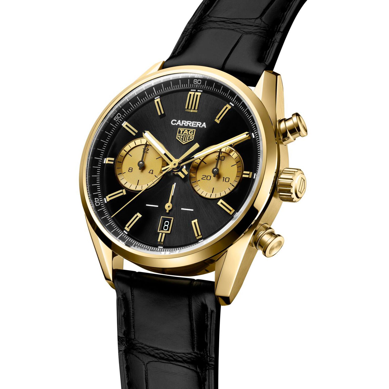 【Super Clone】TAG Heuer Carrera Chronograph  Automatic, 42 mm, Gold 3N CBN2044.FC8313