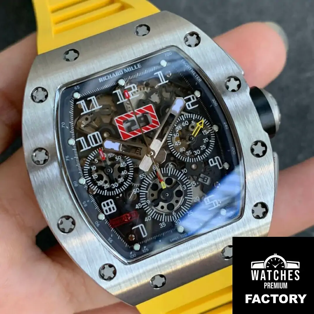Richard Mille RM11 KV Factory Yellow Rubber Strap