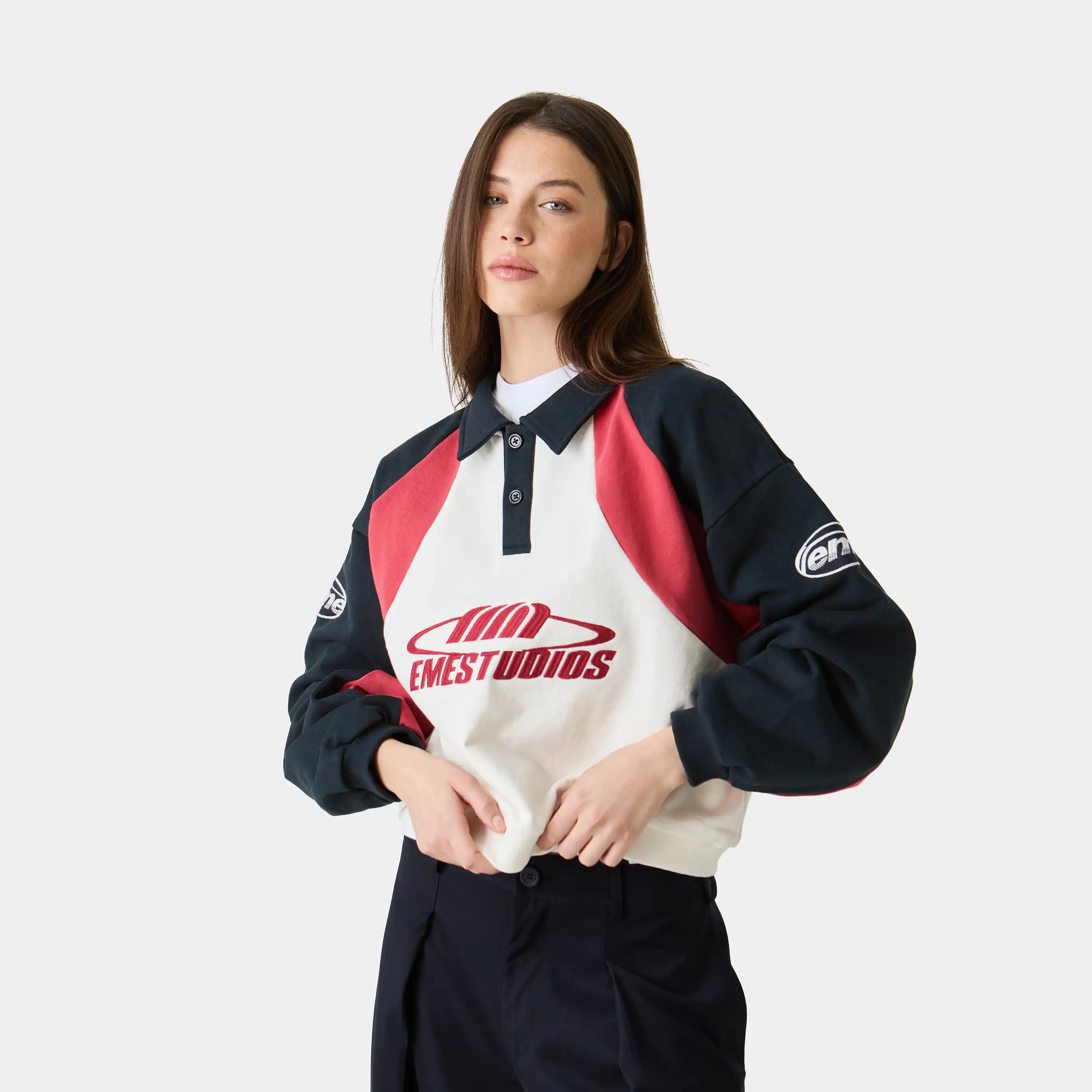 Tipton Navy Polo Crewneck