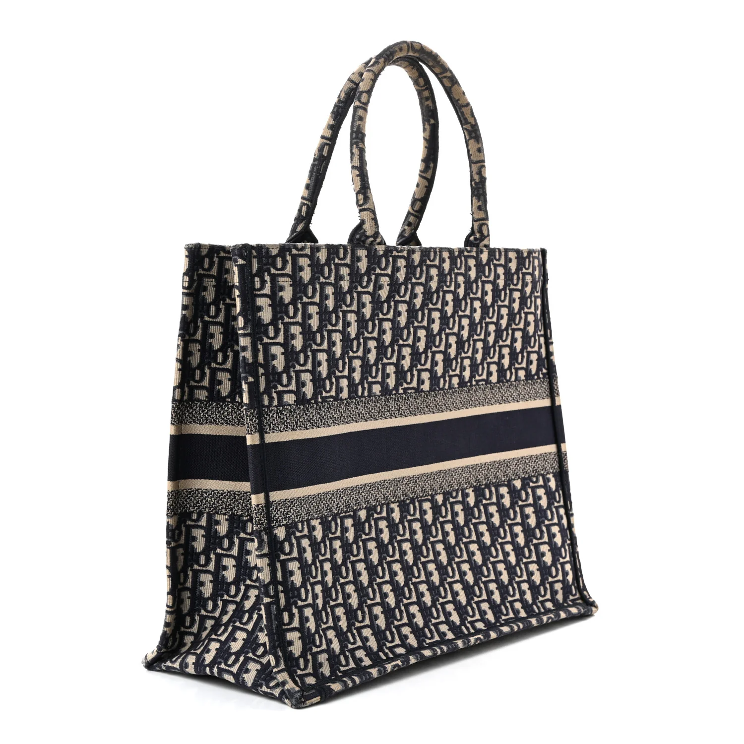 Oblique Large Book Tote Blue Multicolor