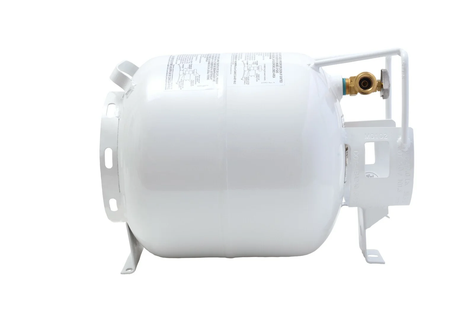 NEW 20 lb Horizontal Propane Tank Refillable Cylinder with OPD Valve and Gauge - Image 6