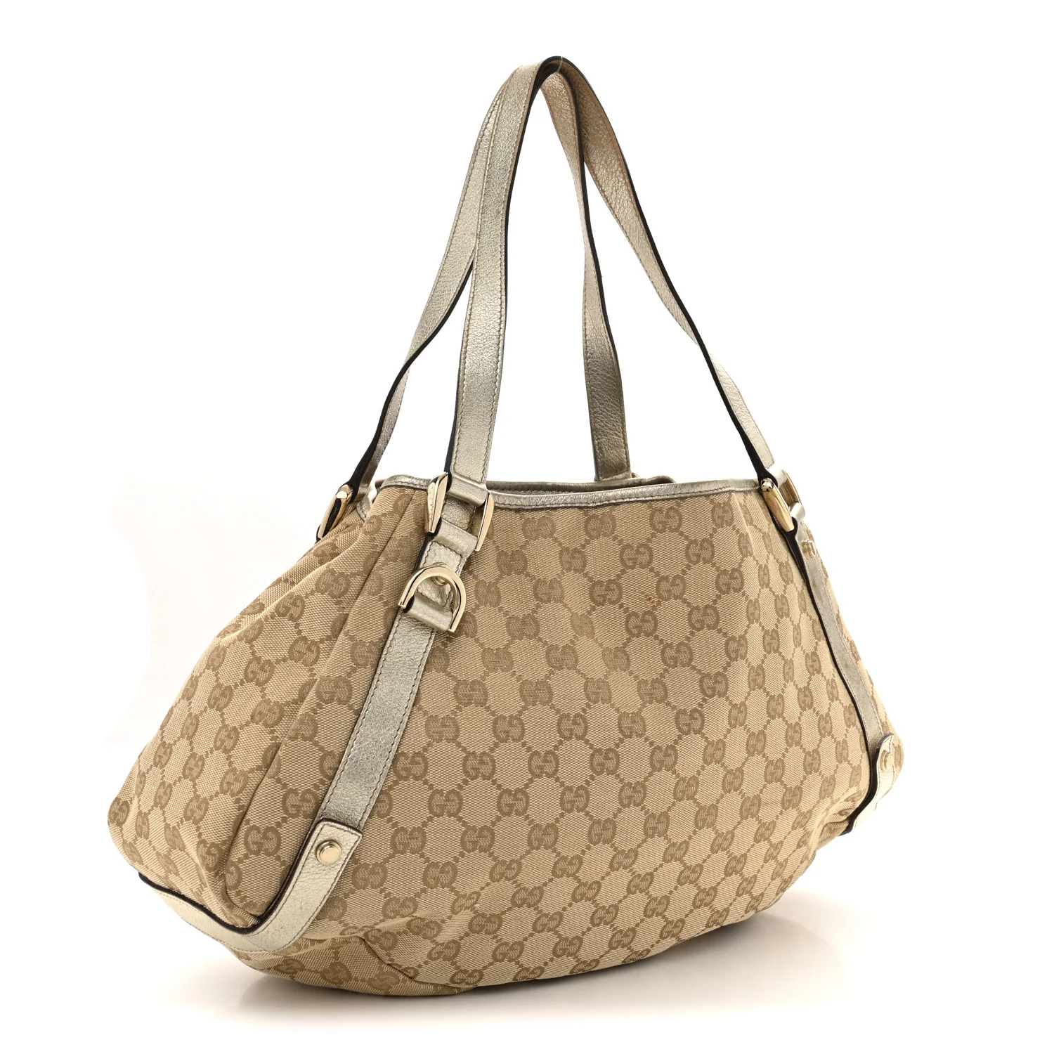 Monogram Medium Abbey Shoulder Bag Gold