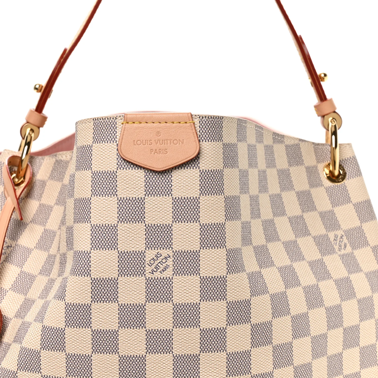 Damier Azur Graceful MM Rose Ballerine