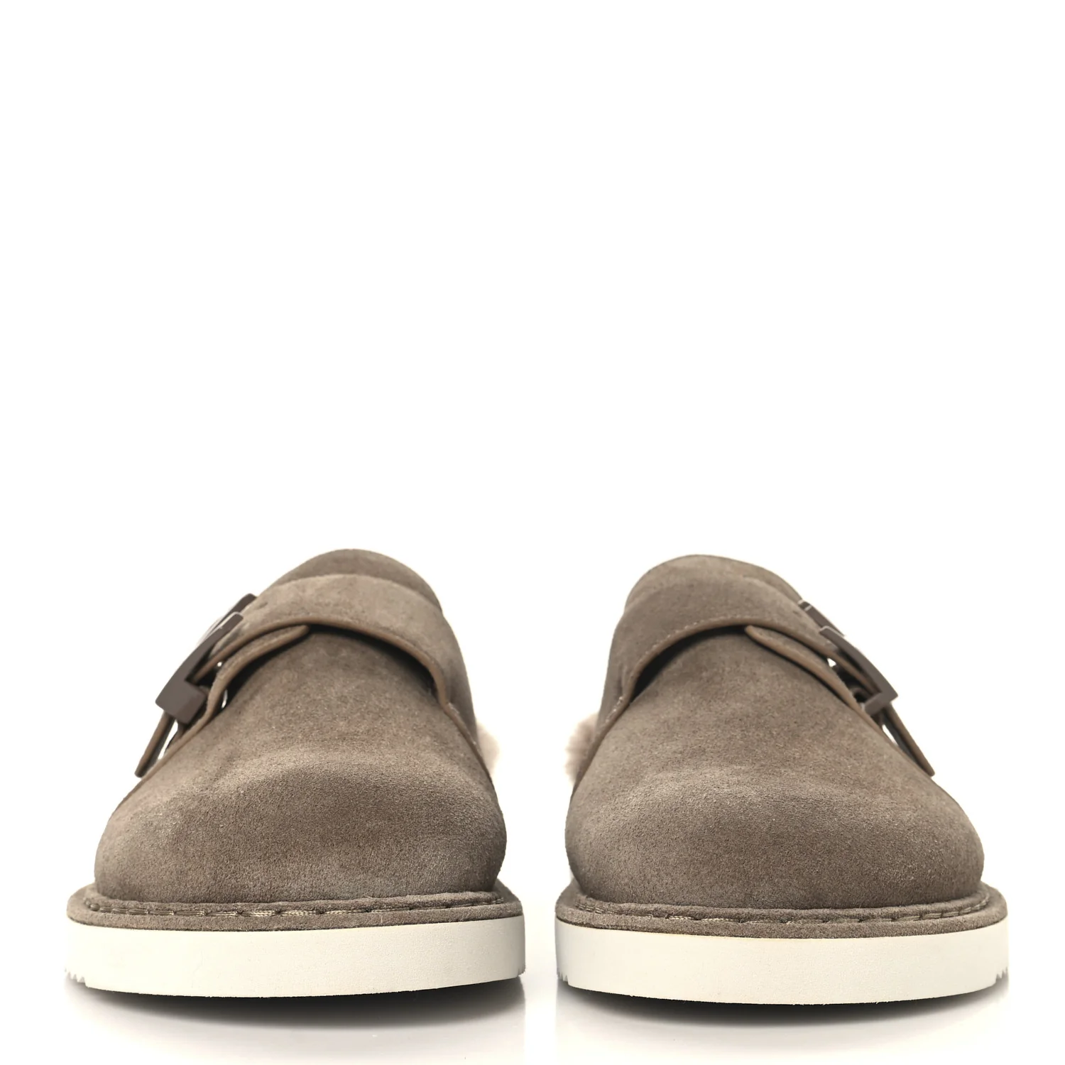 Monogram Fur LV Easy Mule 6 Brown