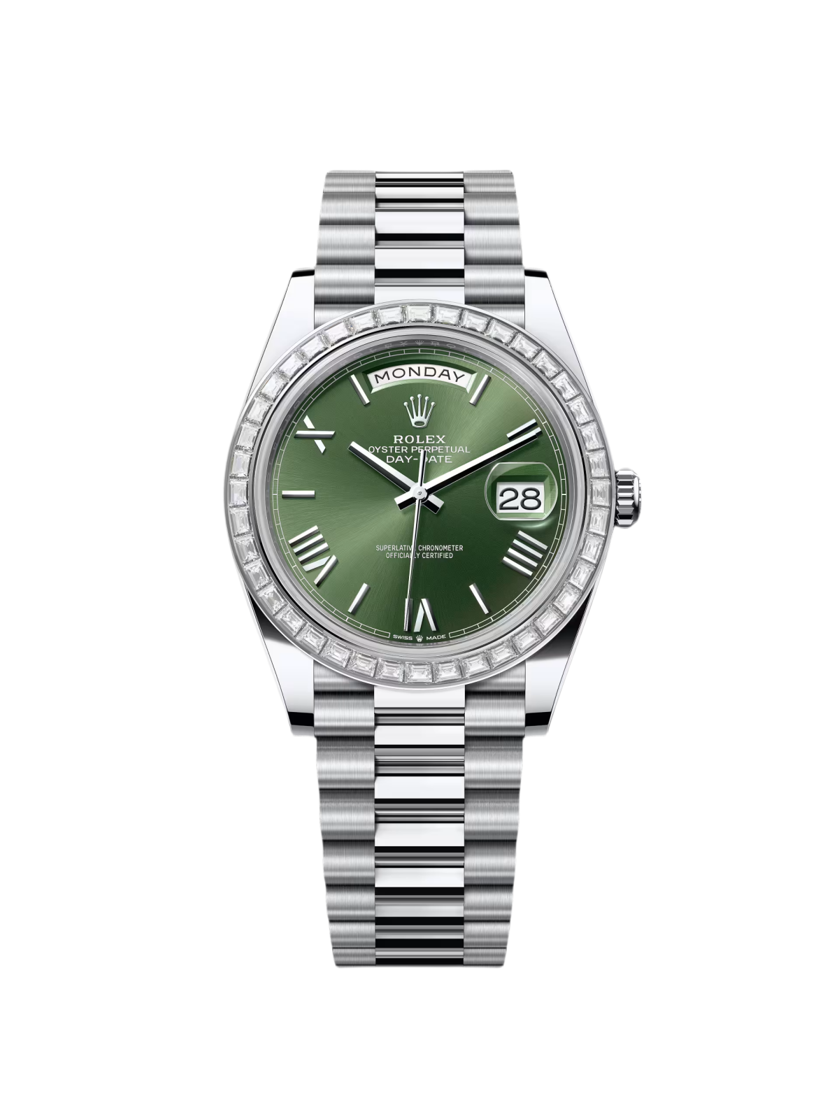 [Super Clone]RLX Day-Date 40mm 228396TBR-0020 Green Roman Dial
