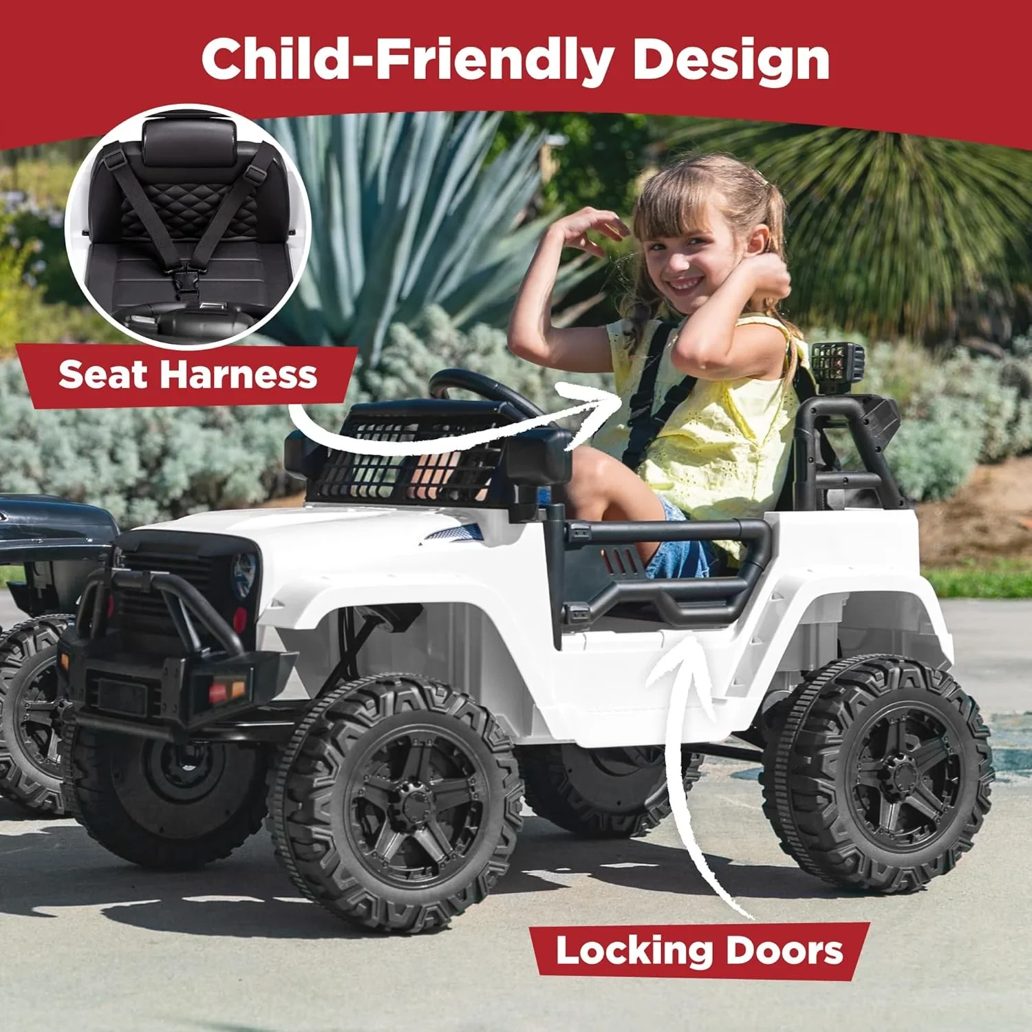 Camion électrique pour enfants Best Choice Products 12V avec suspension à ressorts et lumières LED