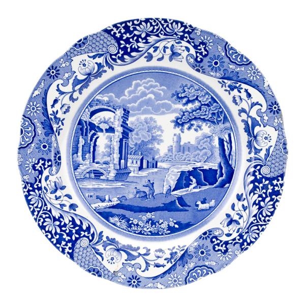 Blue Italian buffétallerken 30 cm blå/hvit