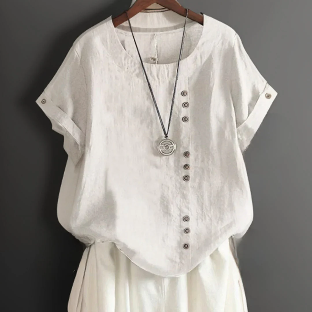 Celine - T-Shirt Chic Avec Boutons