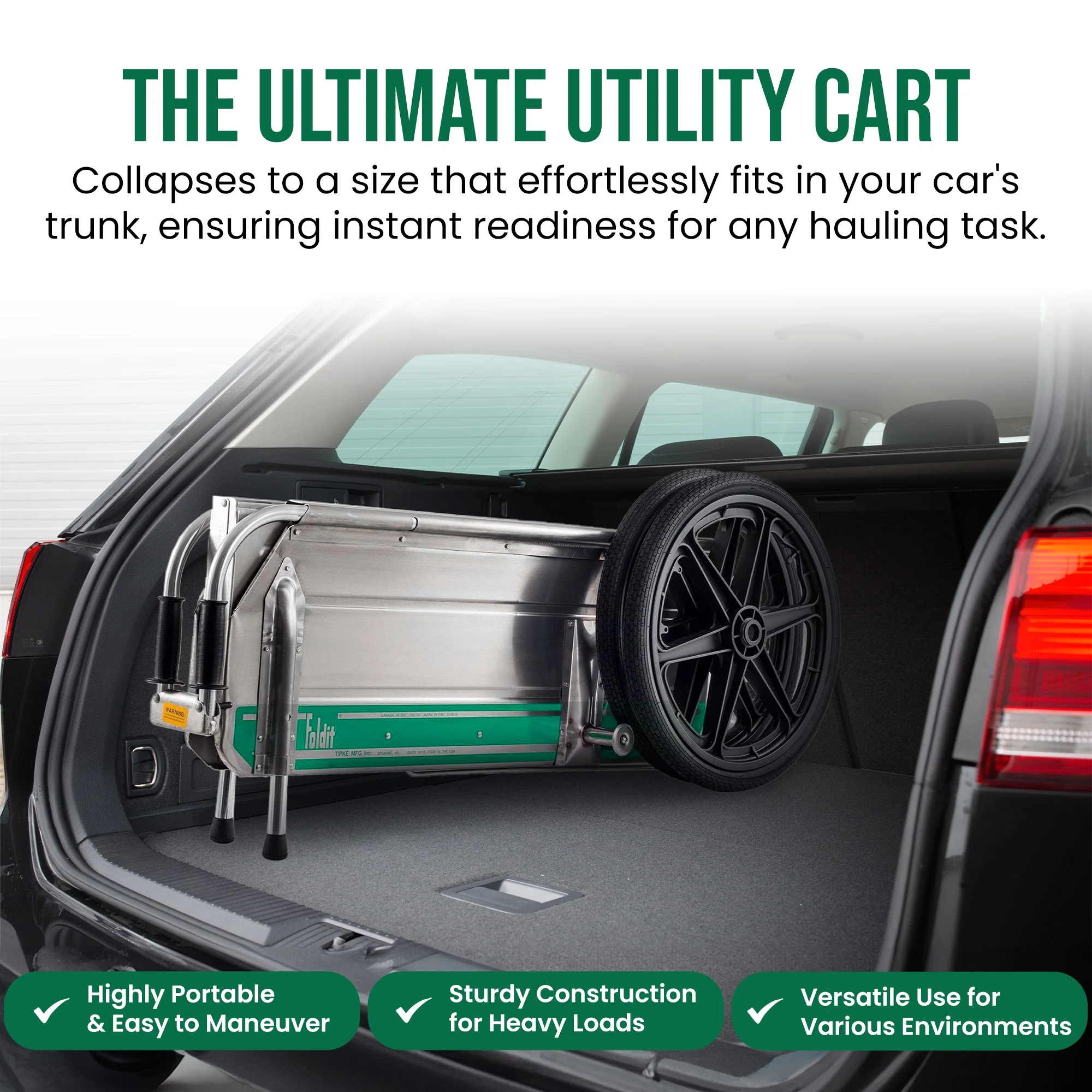 Foldit Do It All Aluminum Folding Utility Cart - Image 3