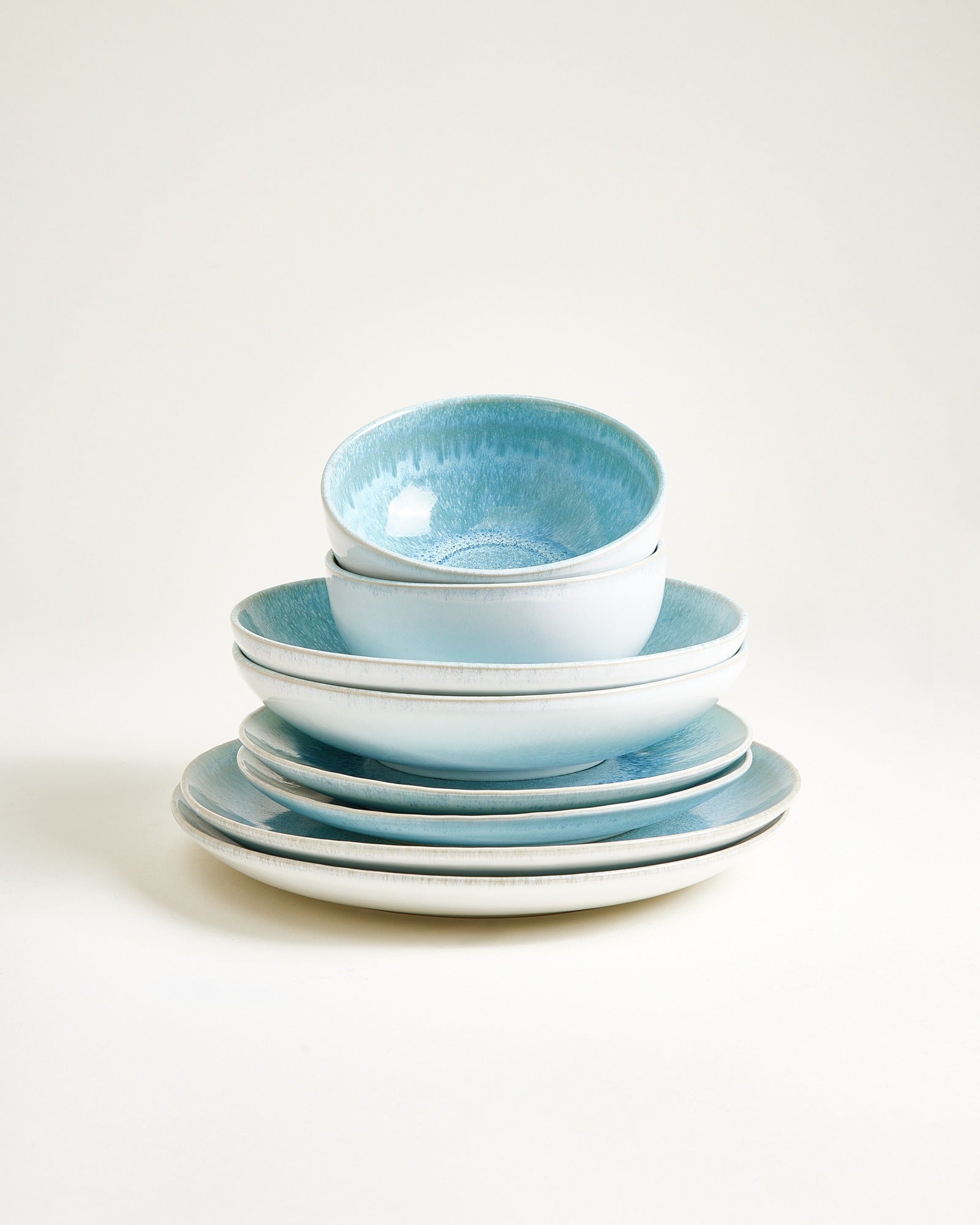 ALCACHOFRA - TABLEWARE SET CLASSIC GREEN-BLUE 8 PIECES
