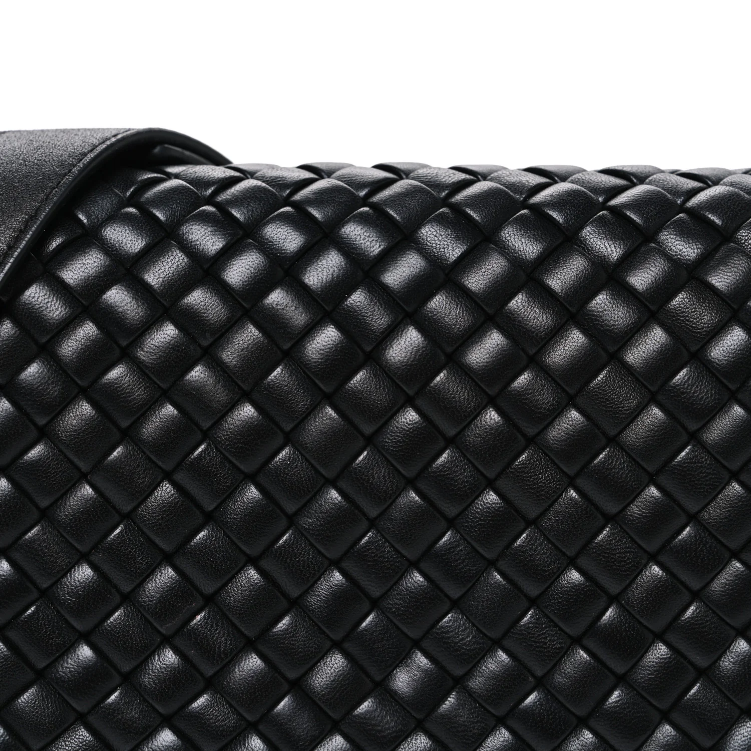 Nappa Intrecciato Small Cobble Shoulder Bag Black