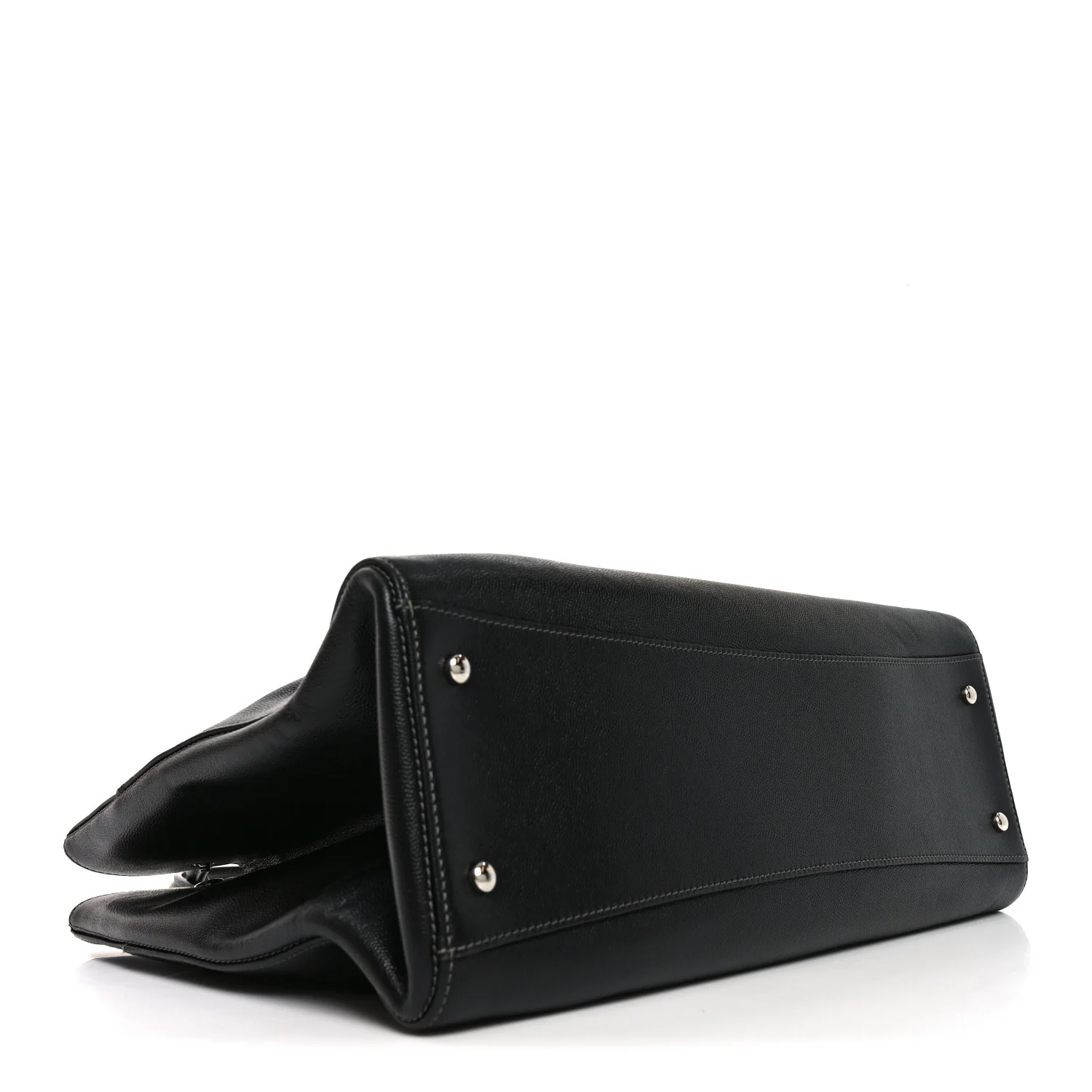 Caviar Medium Cerf Executive Shopper Tote Black