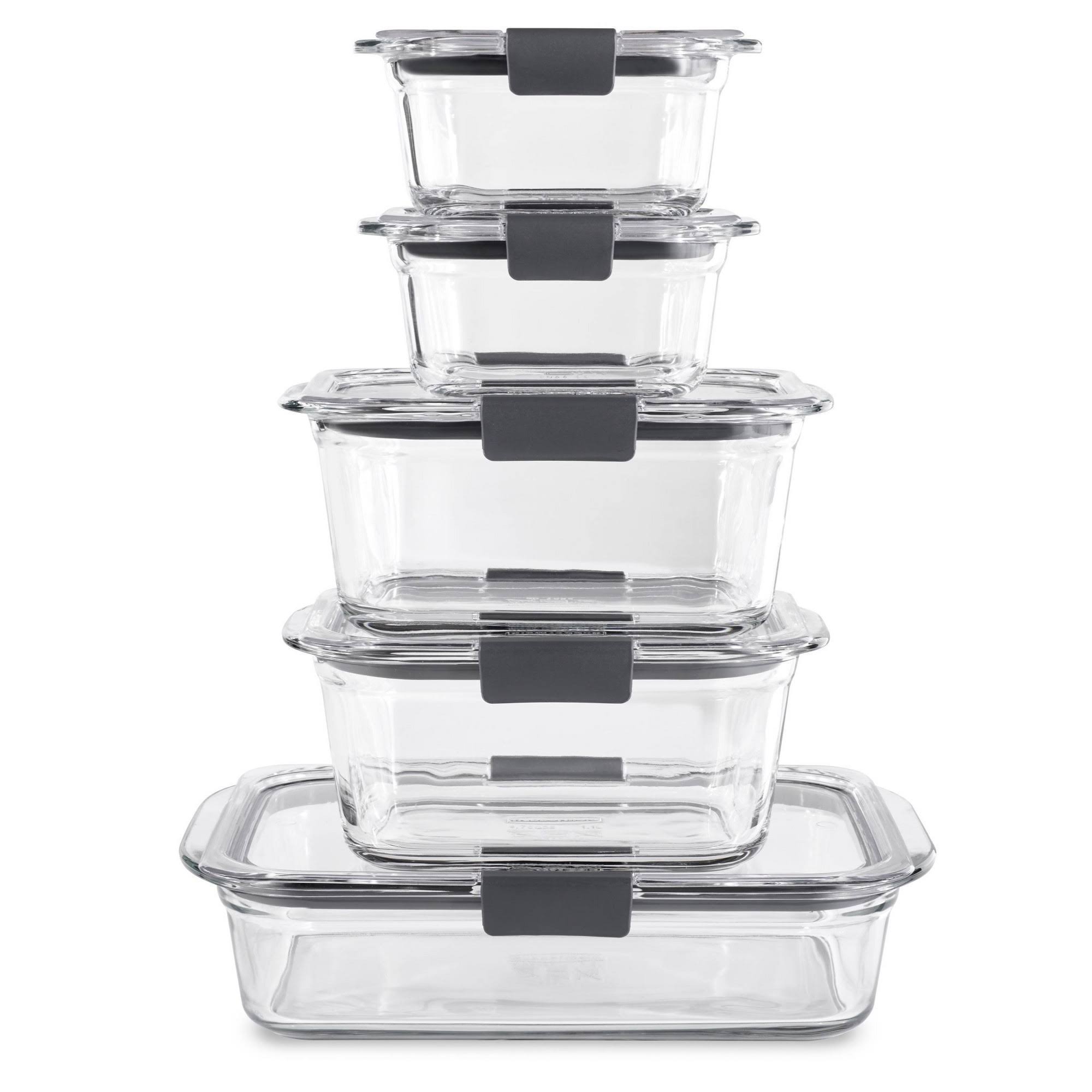 Rubbermaid Brilliance Containers & Lids, Glass