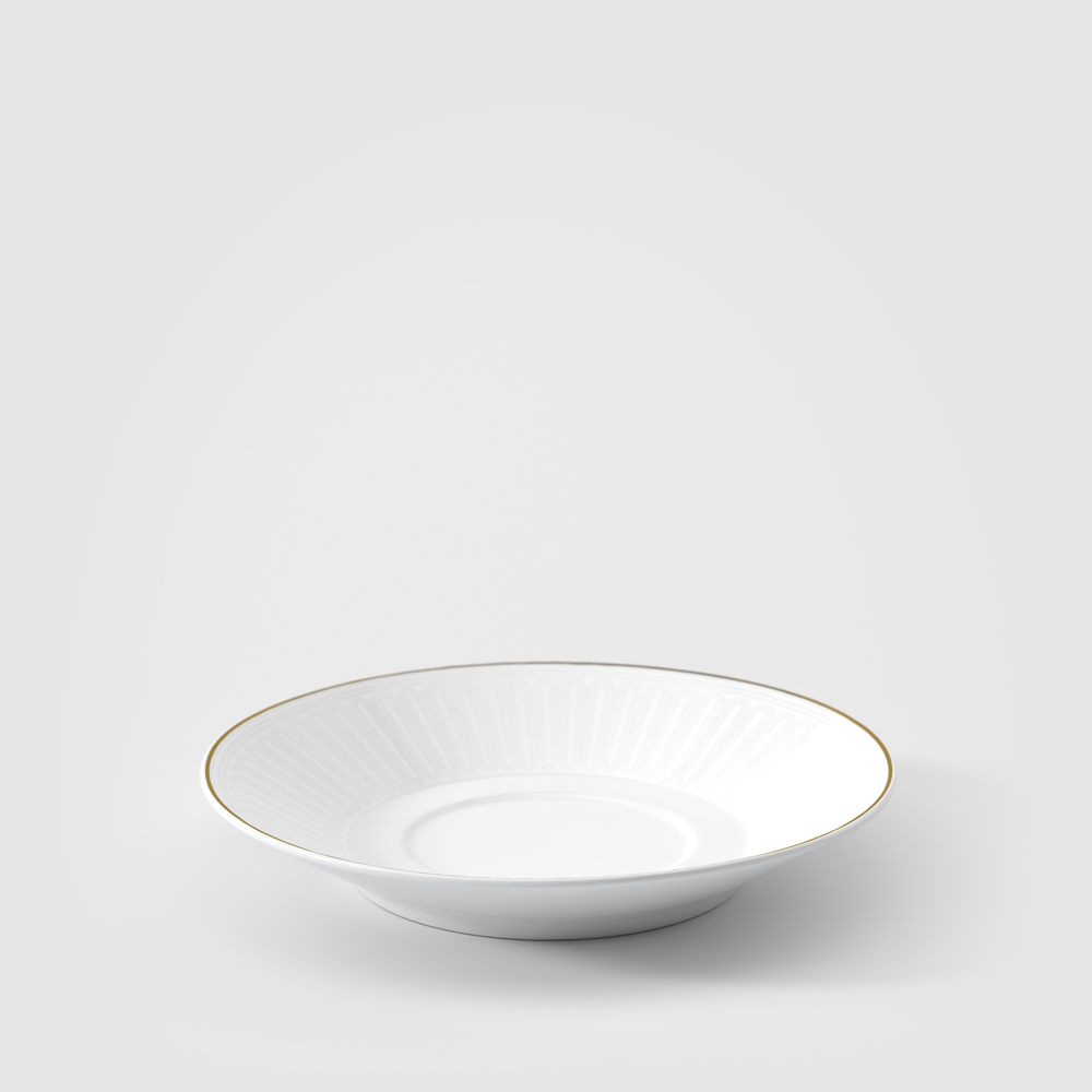 Chateau Septfontaines Coffee cup saucer - White, 6.2'', Premium Bone Porcelain