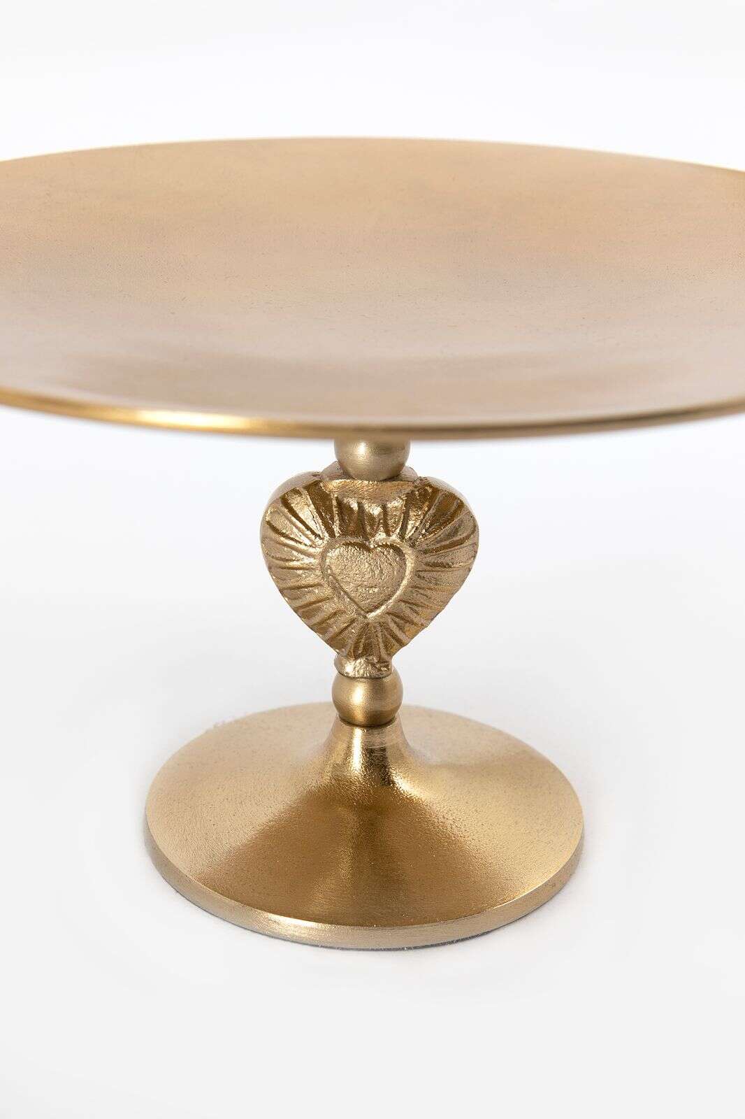 Goudkleurig taartplateau met hart