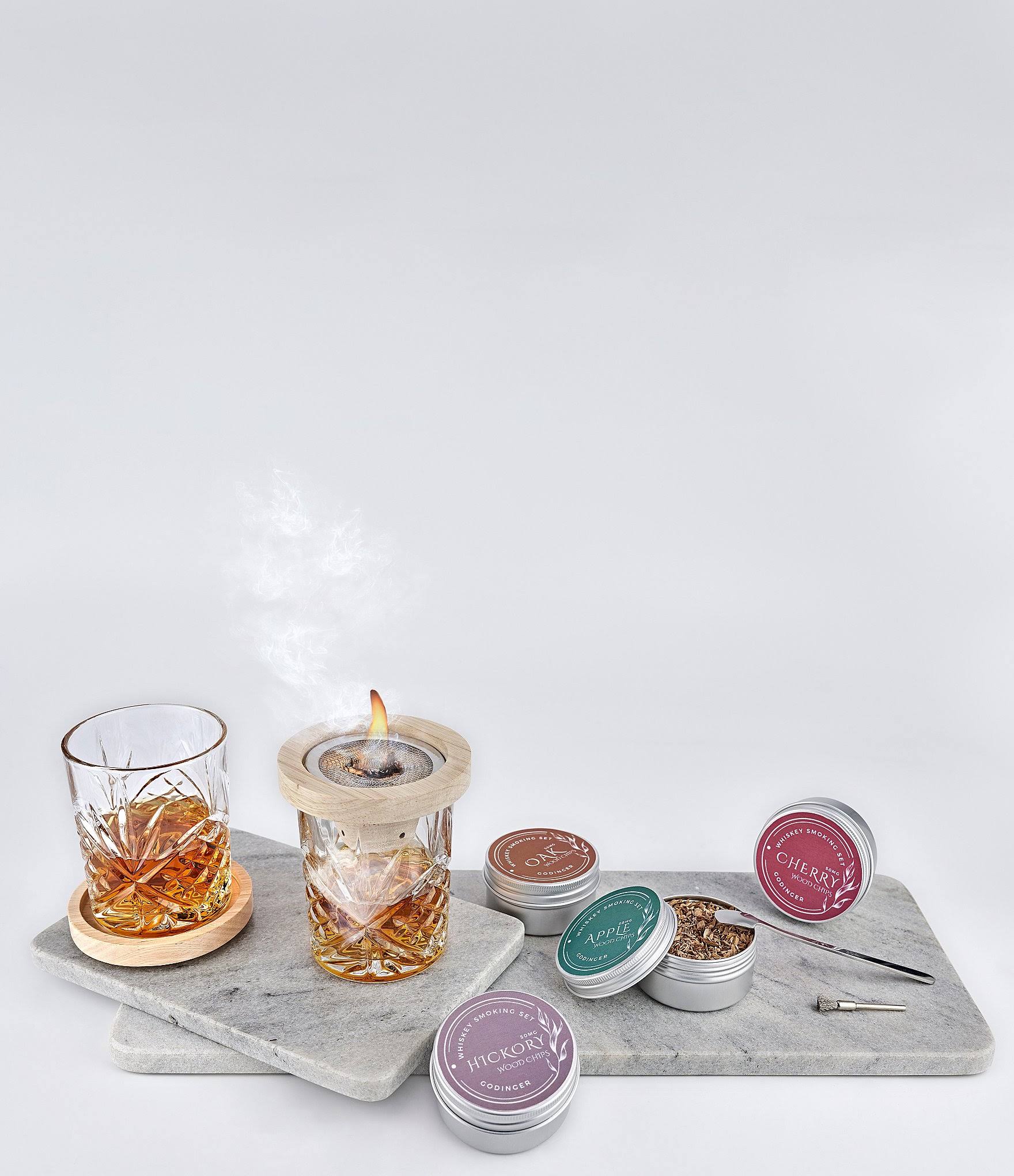 Godinger 28594 Dublin Crystal Whiskey Smoker Set - 9 Piece