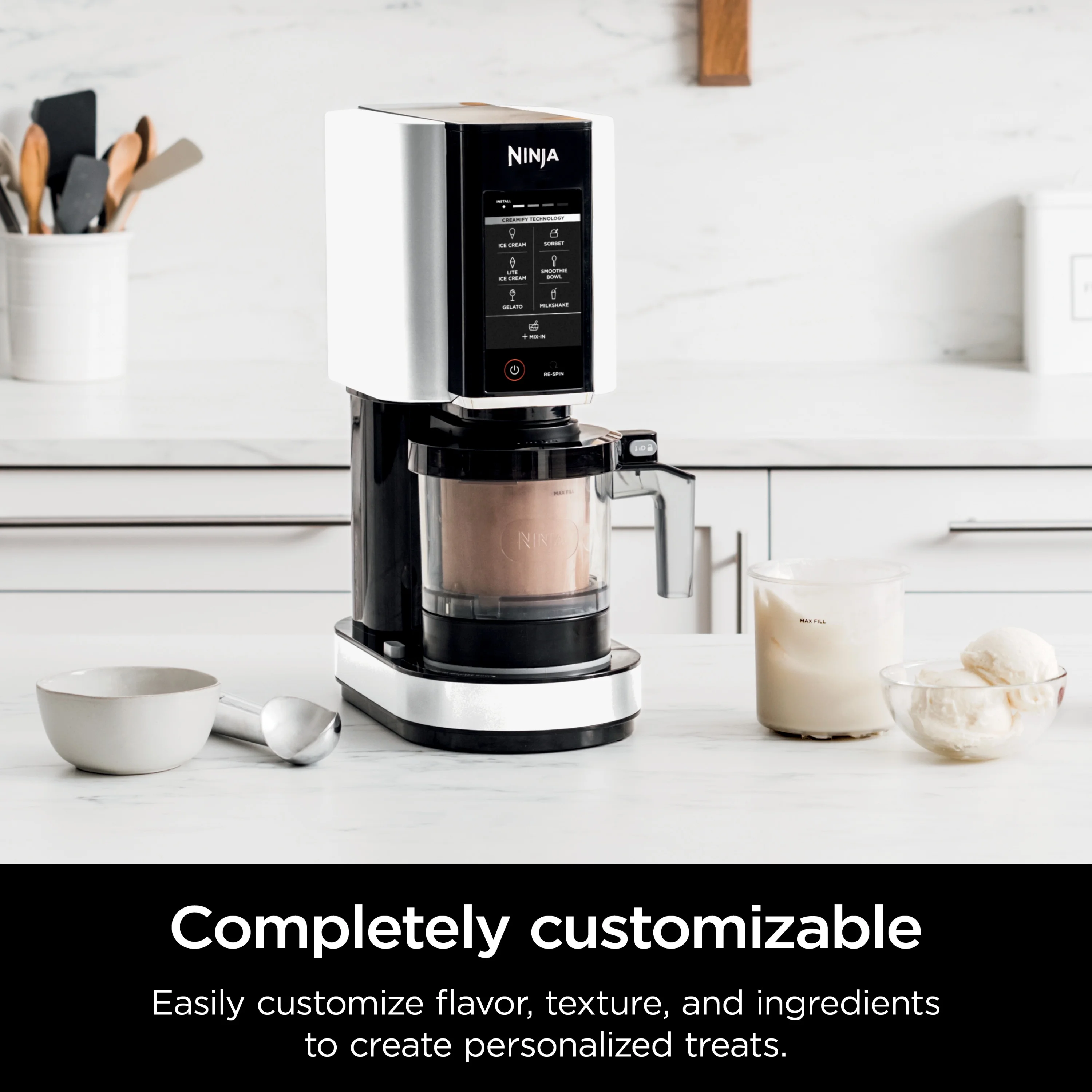 ?? CREAMi??, Ice Cream Maker and Frozen Treat Maker with 7 One-Touch Programs, NC300WMWH(White/1 qt) - Image 6