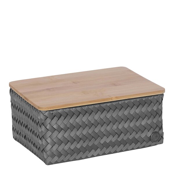 Top Fit Medium høy oppbevaringskurv m/lokk 24x18x11 cm  dark grey