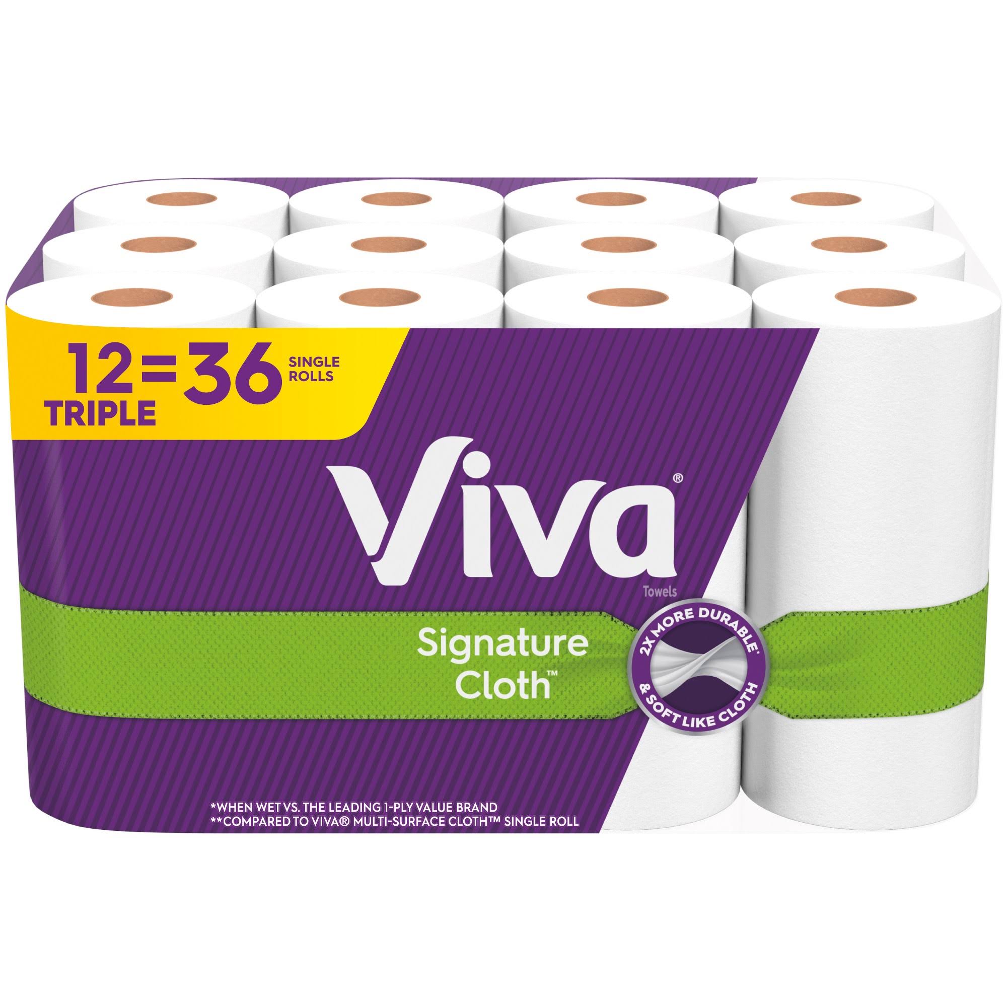 Viva Signature Cloth Choose-A-Sheet Paper Towels - 12 Triple Rolls