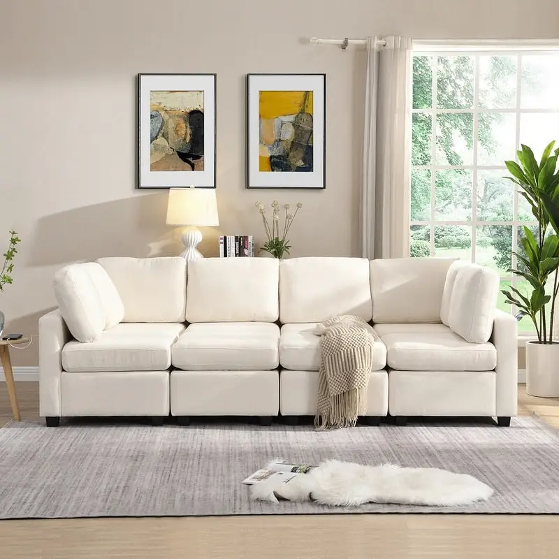 103-Inch Convertible Sectional Sofa Bed