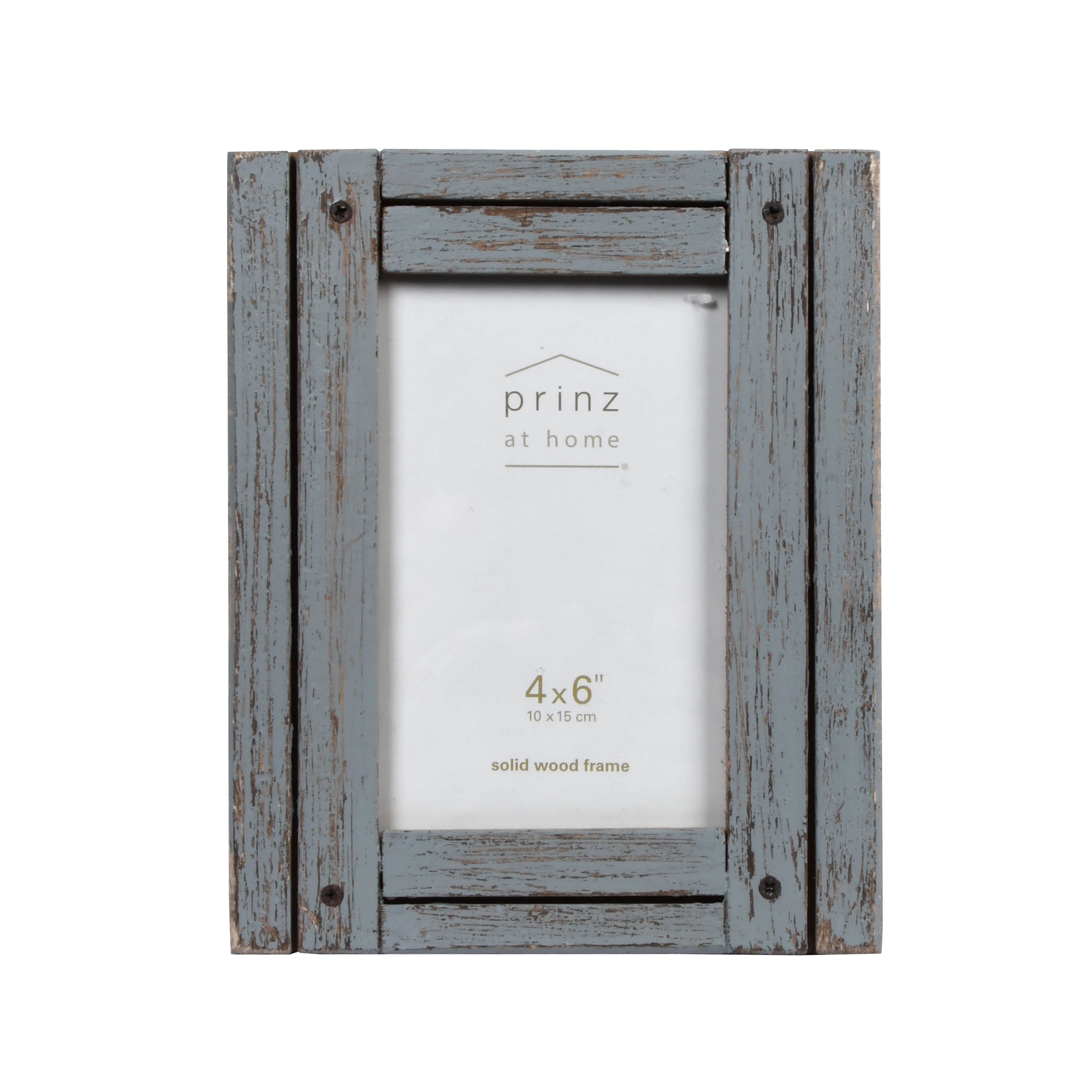 Homestead 4-inch x 6-inch Rustic Wood Picture Frame, Distressed Gray