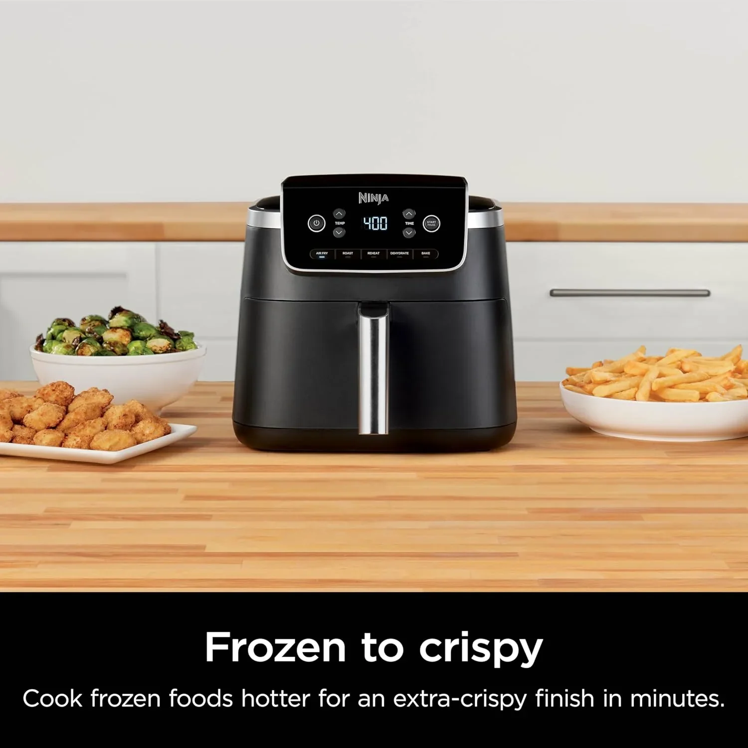 Friteuse à air Ninja Pro XL 6 en 1 avec capacité de 6,5 pintes, cuisson croustillante, rôtissage à l'air chaud