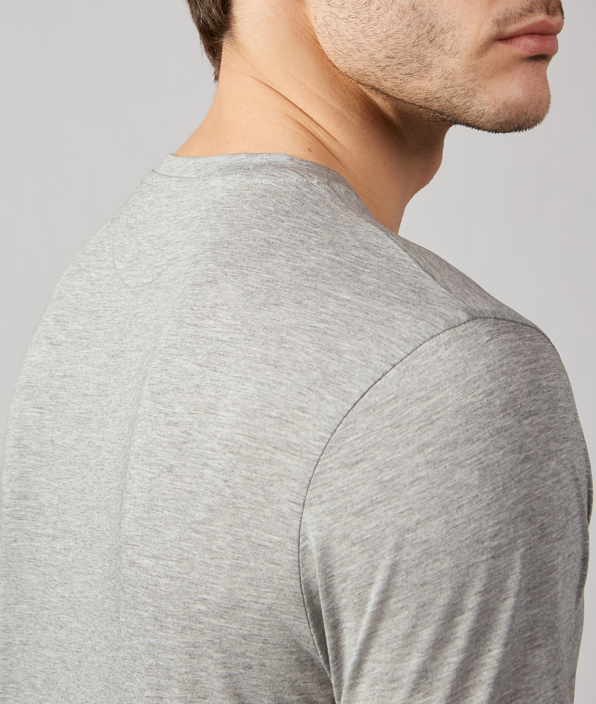 T-SHIRT IN COTTON JERSEY ULTRA LIGHTWEIGHT LIGHT GREY