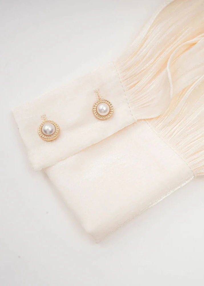 Robe mi-longue en satin champagne Estelle